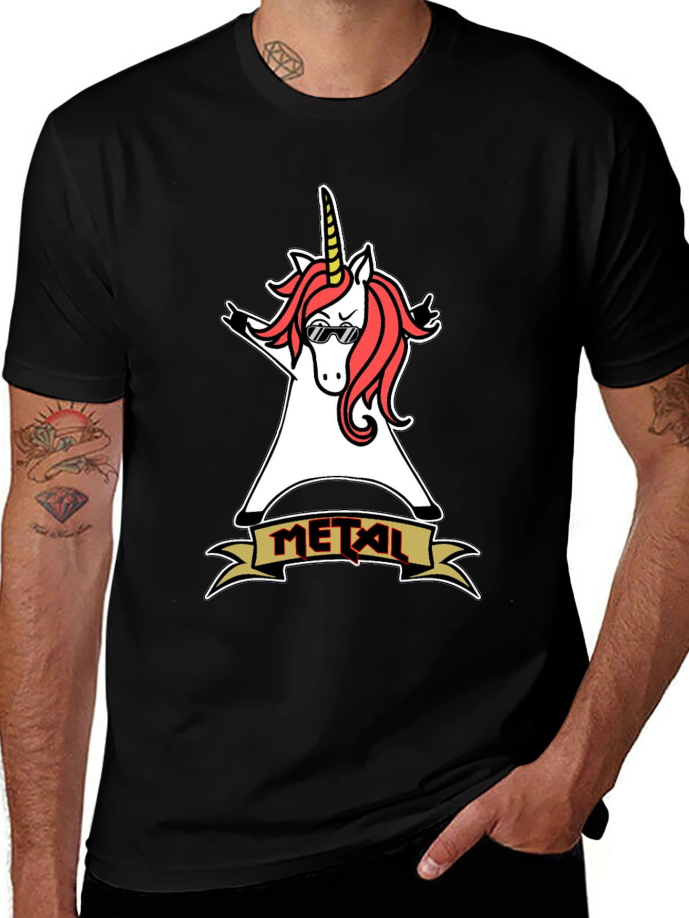 Variant 18 of Metal Unicorn Graphic T-Shirt