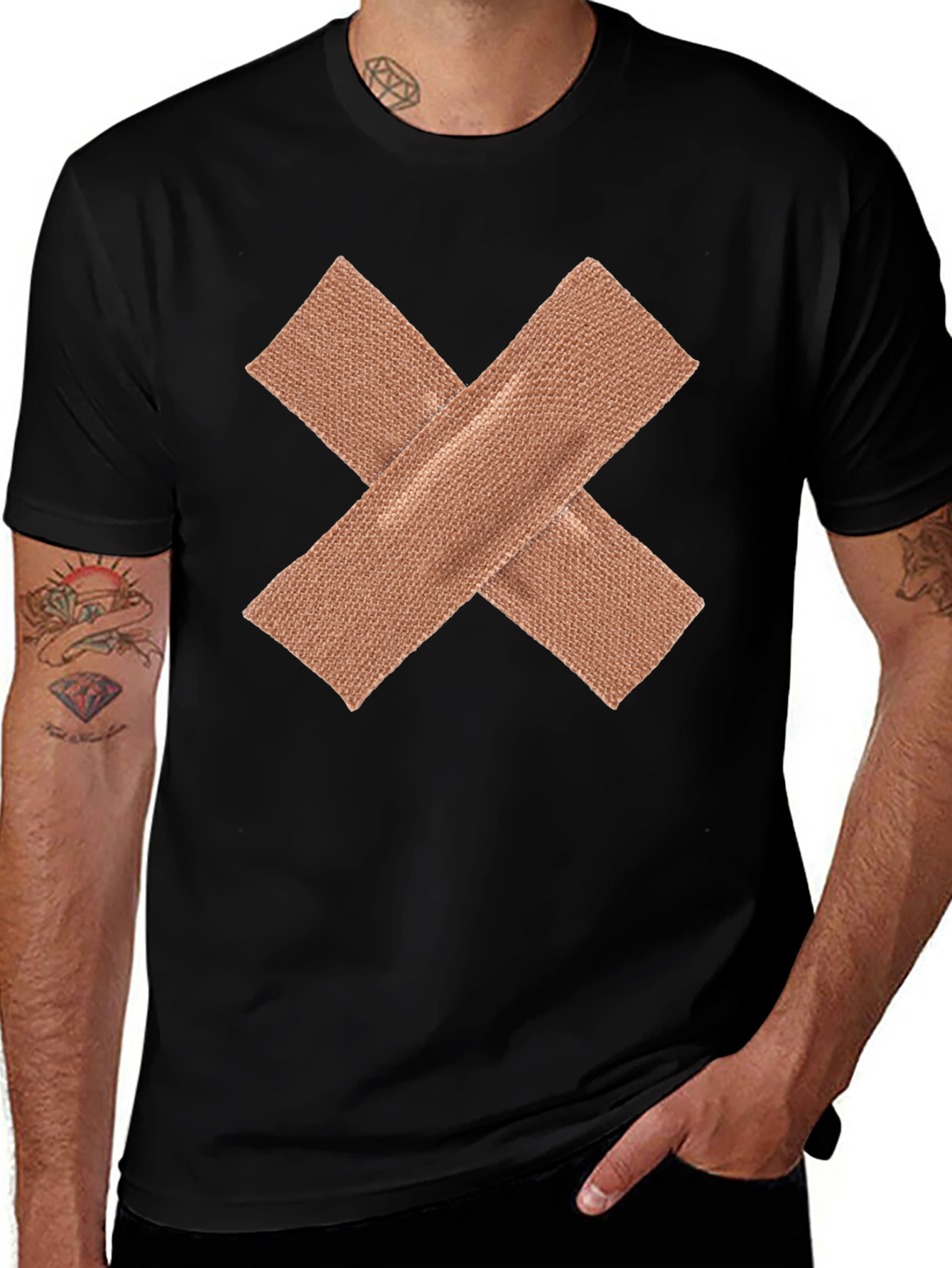 Variant 29 of Bandage X Graphic Tee - Novelty Casual Shirt