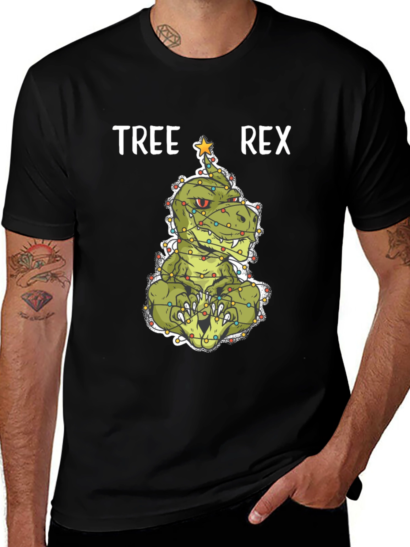 Tree Rex Christmas T-Shirt - Holiday Dinosaur Tee