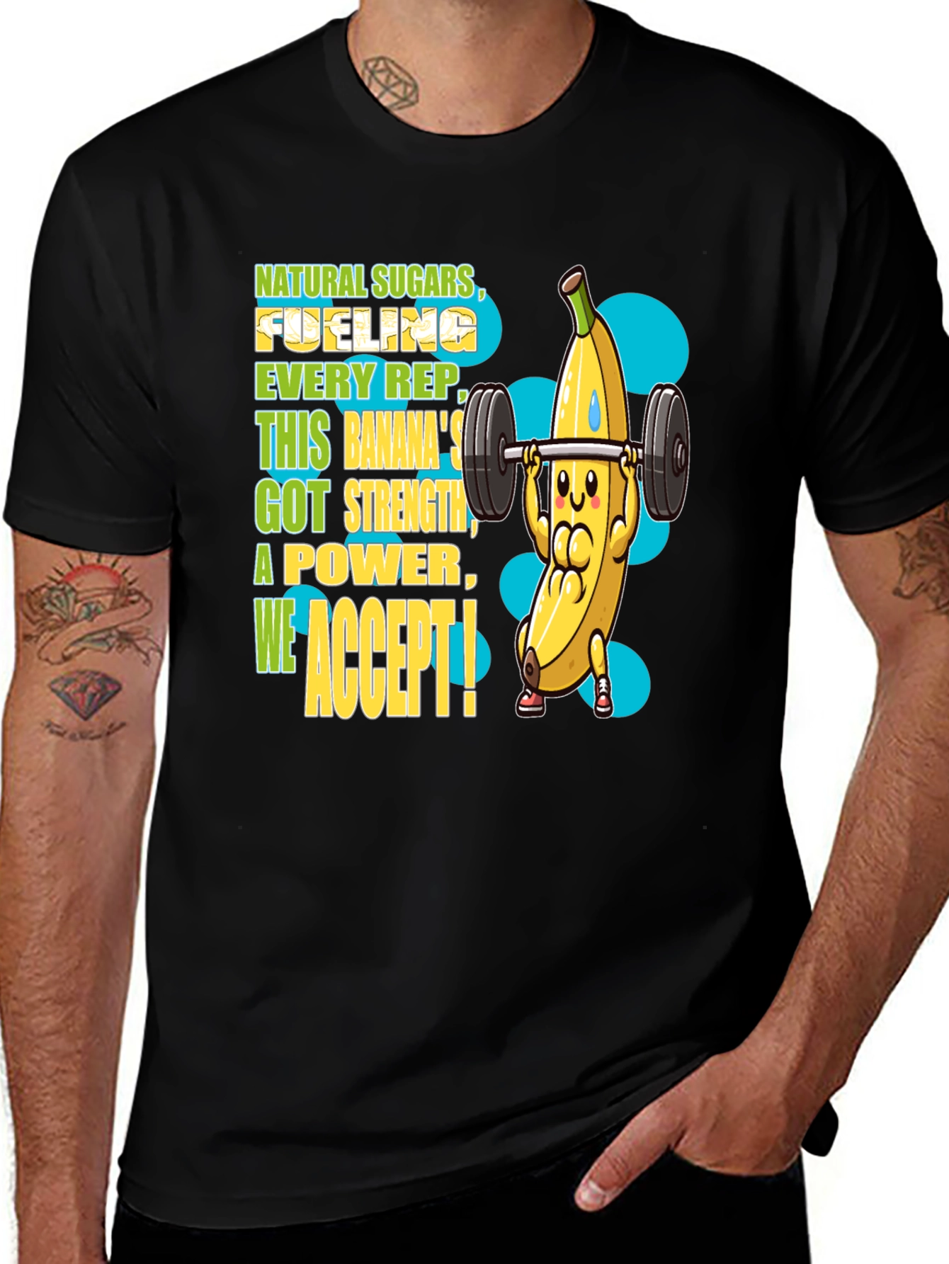 Variant 19 of Funny Banana Weightlifting T-Shirt