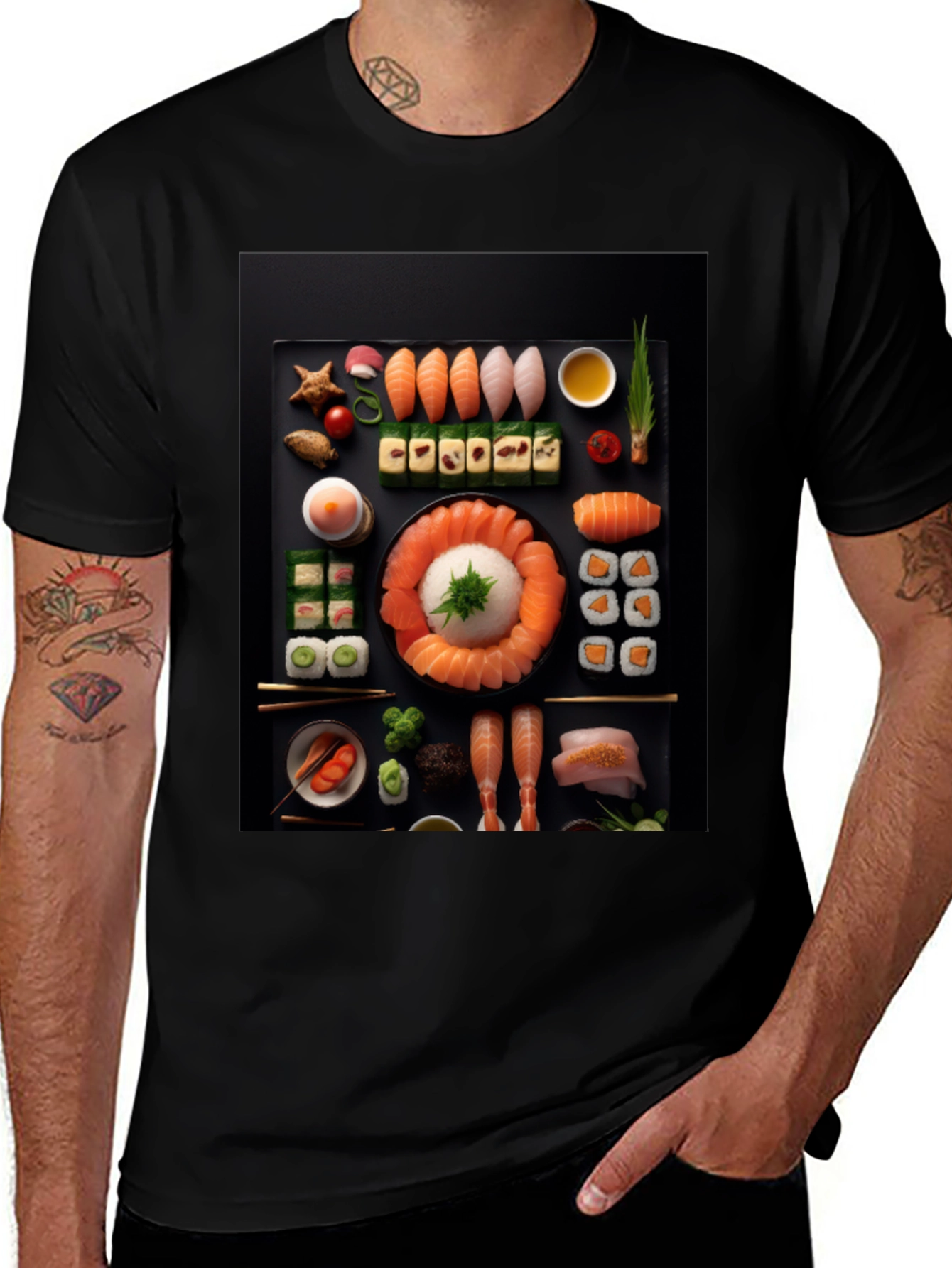 Variant 9 of Sushi Graphic Tee - Foodie Fashion