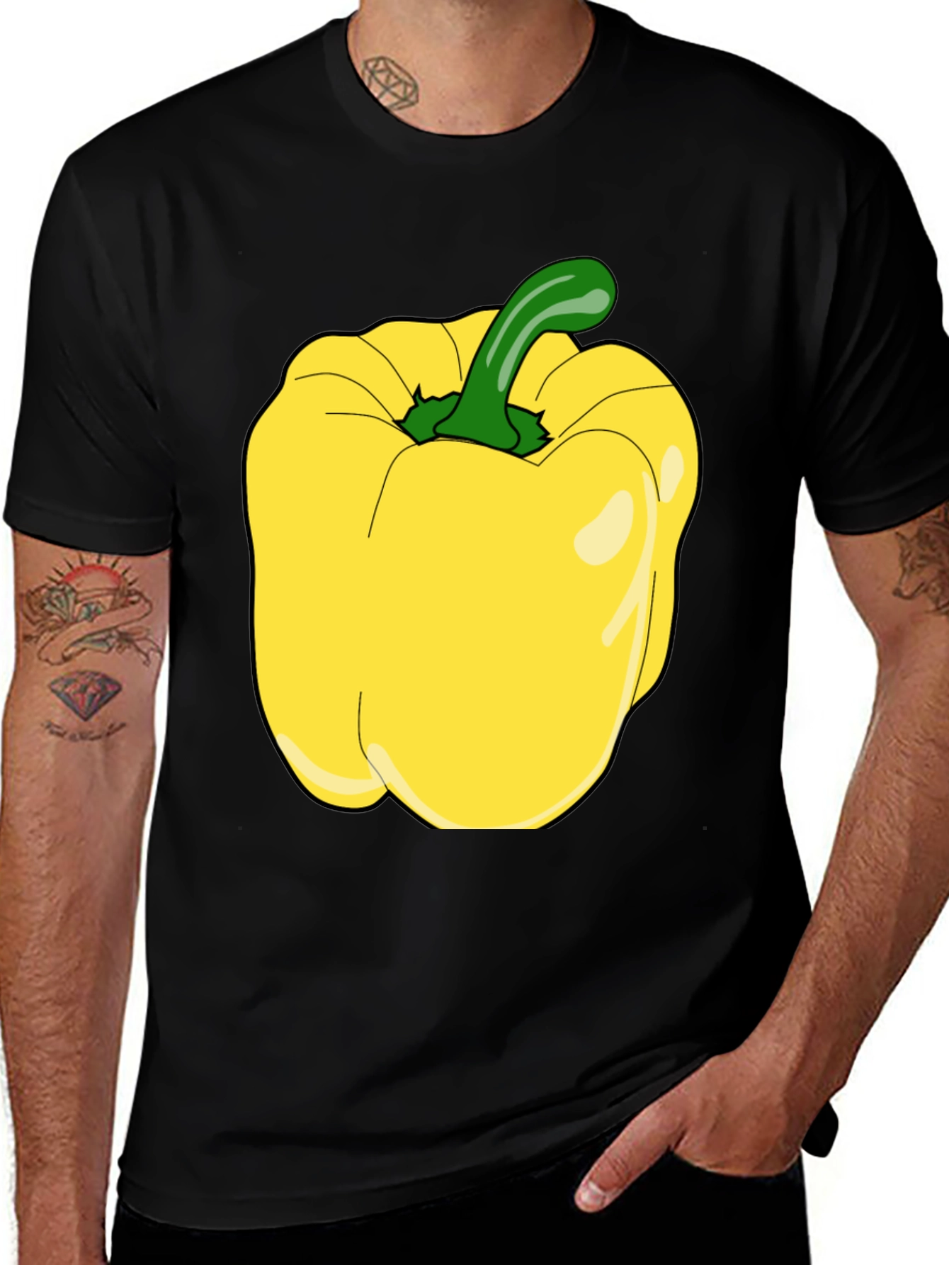 Yellow Pepper Graphic Tee - Foodie Fashion