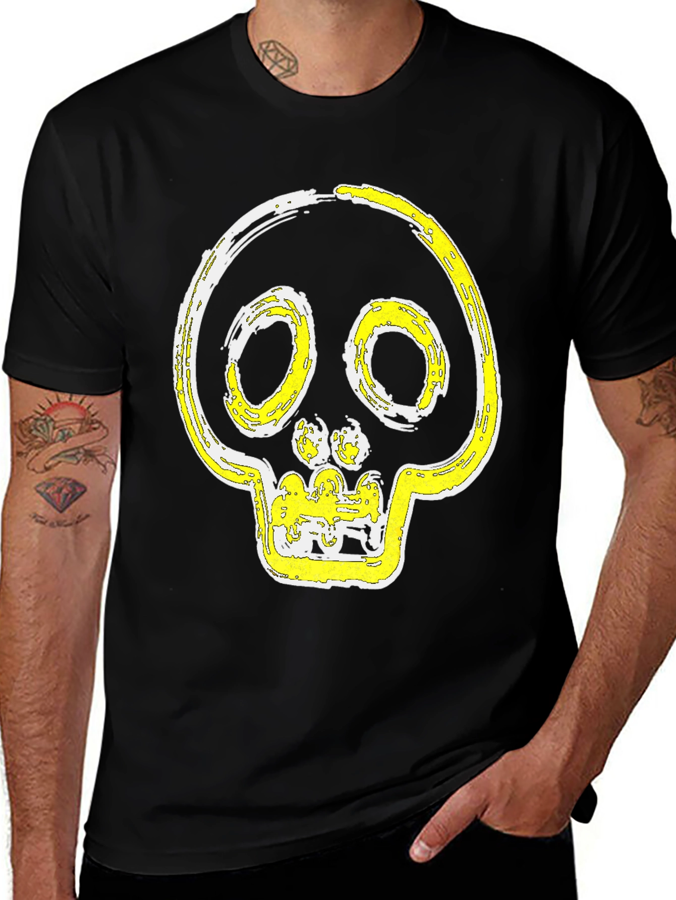Variant 10 of Skull Graphic Print T-Shirt - Modern Casual Tee