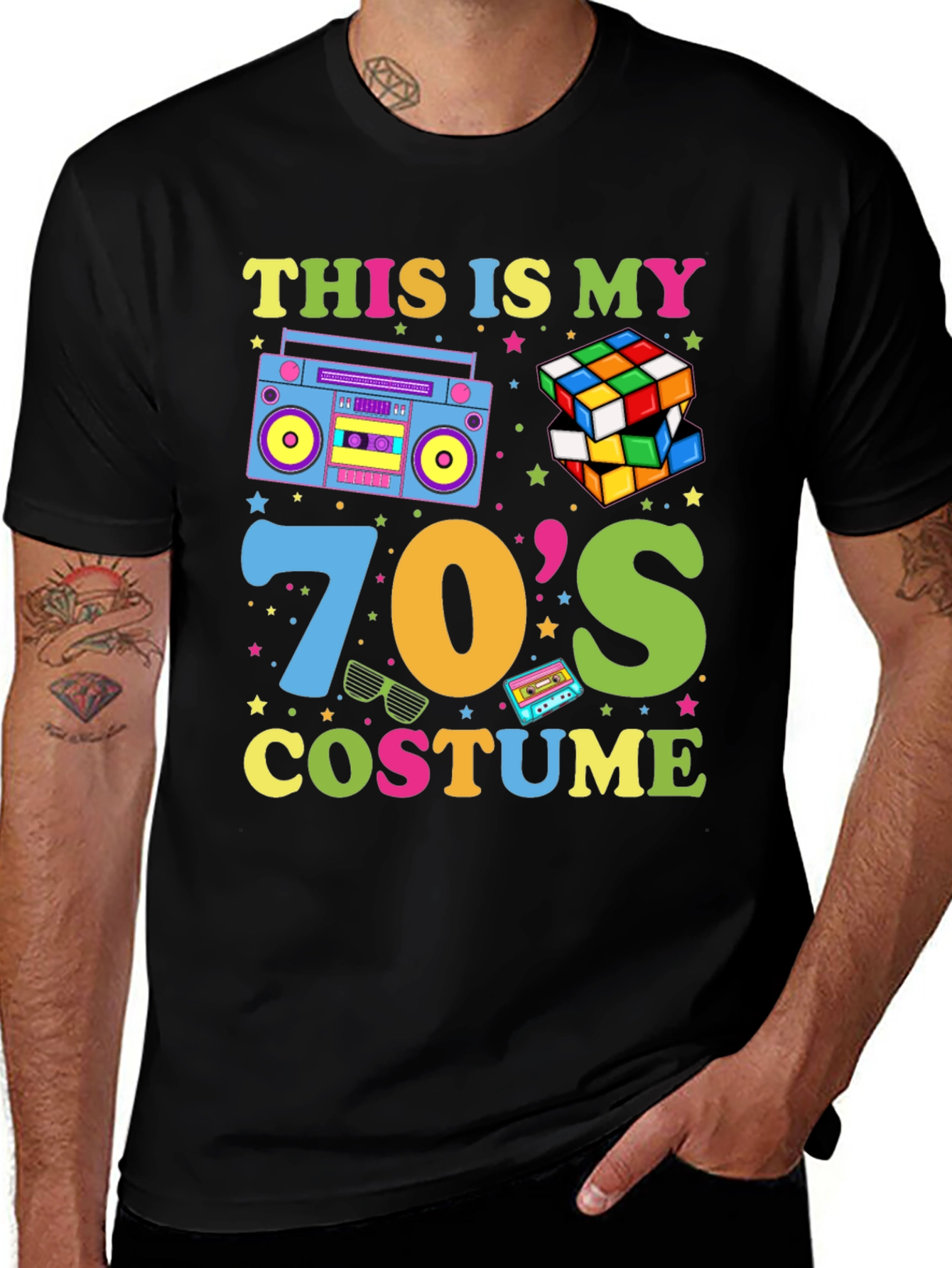 Variant 7 of Retro 70s Costume T-Shirt