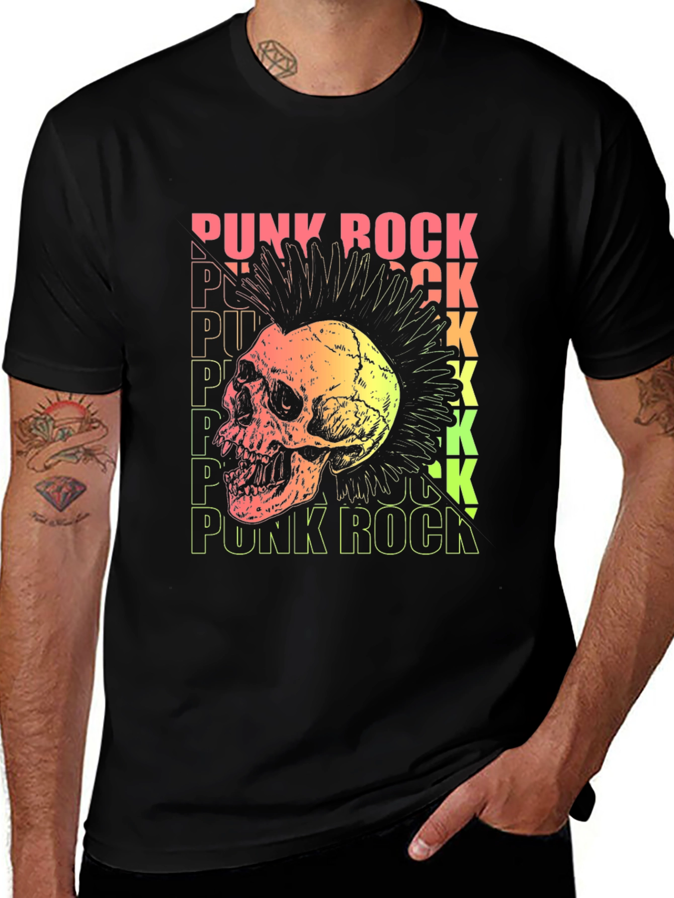 Variant 29 of Punk Rock Skull T-Shirt