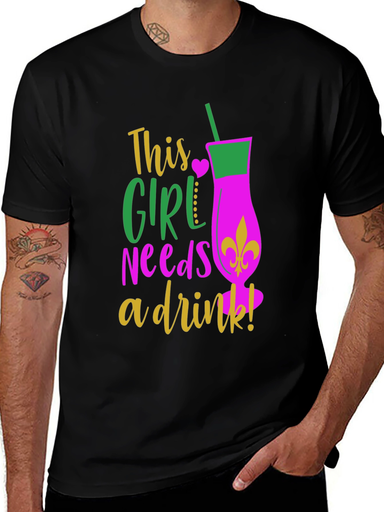 Variant 15 of This Girl Needs A Drink Graphic Tee