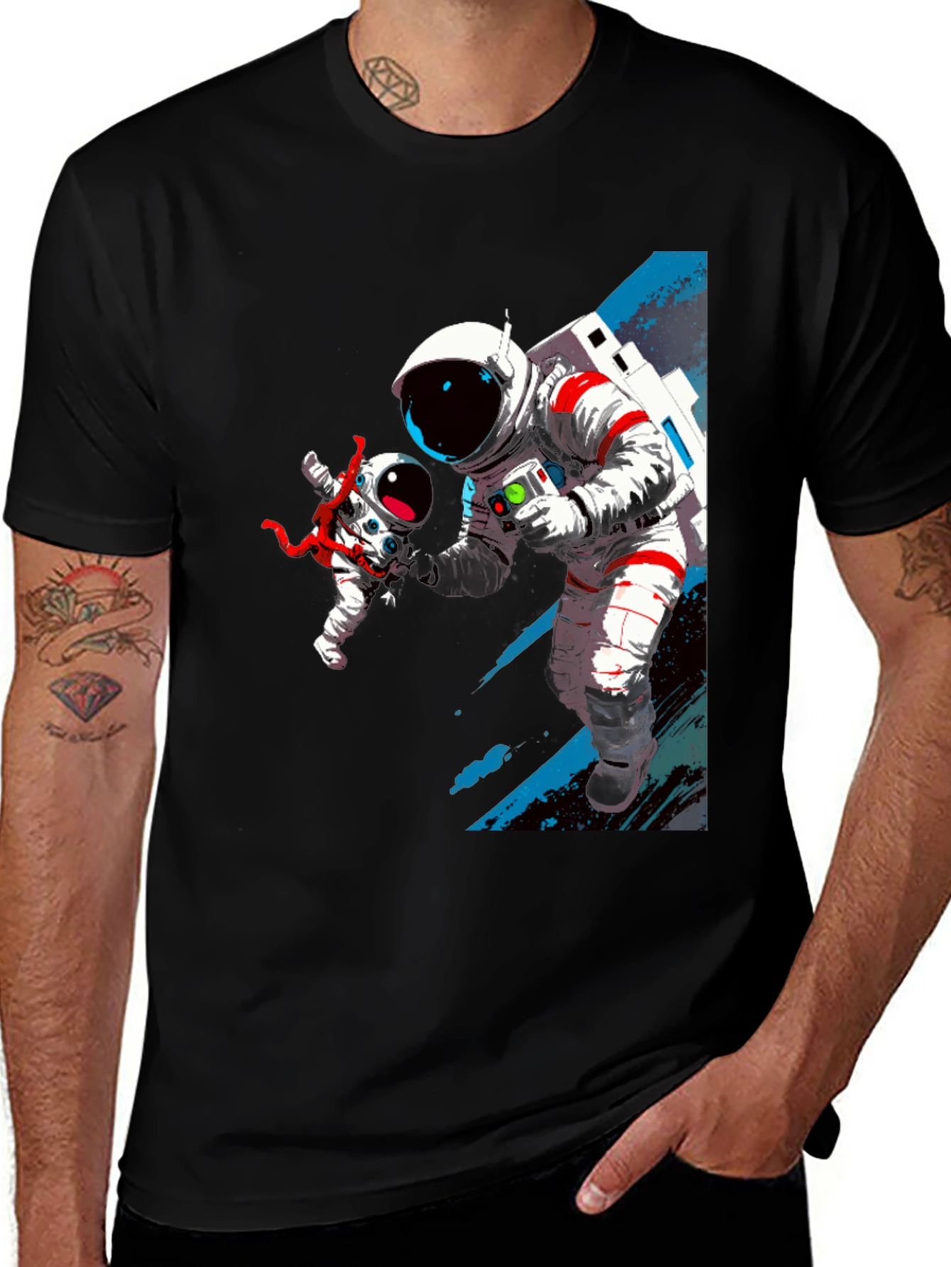 Variant 18 of Astronaut Graphic Tee - Explore the Cosmos in Style