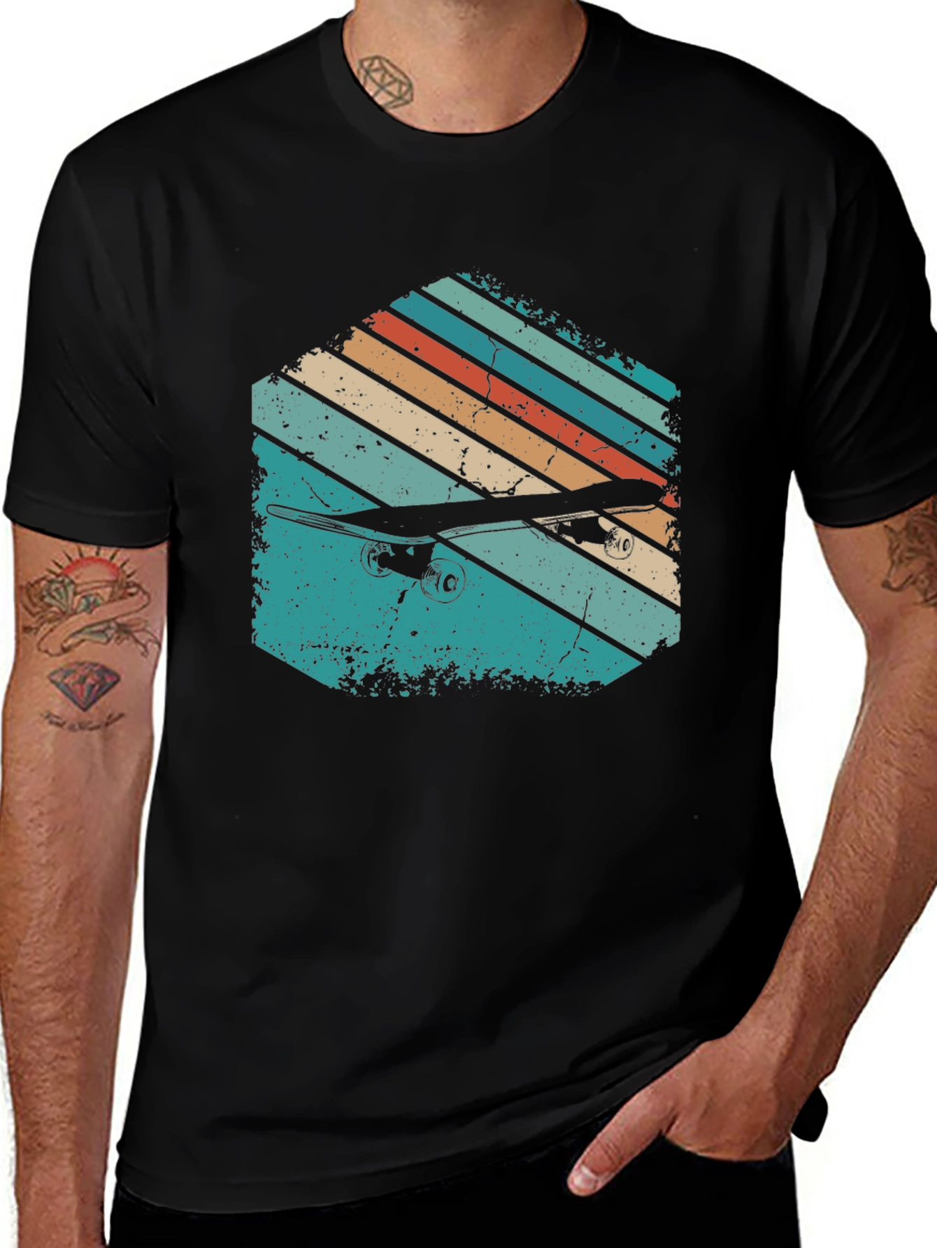 Retro Skateboard T-Shirt - Cool Vintage Style