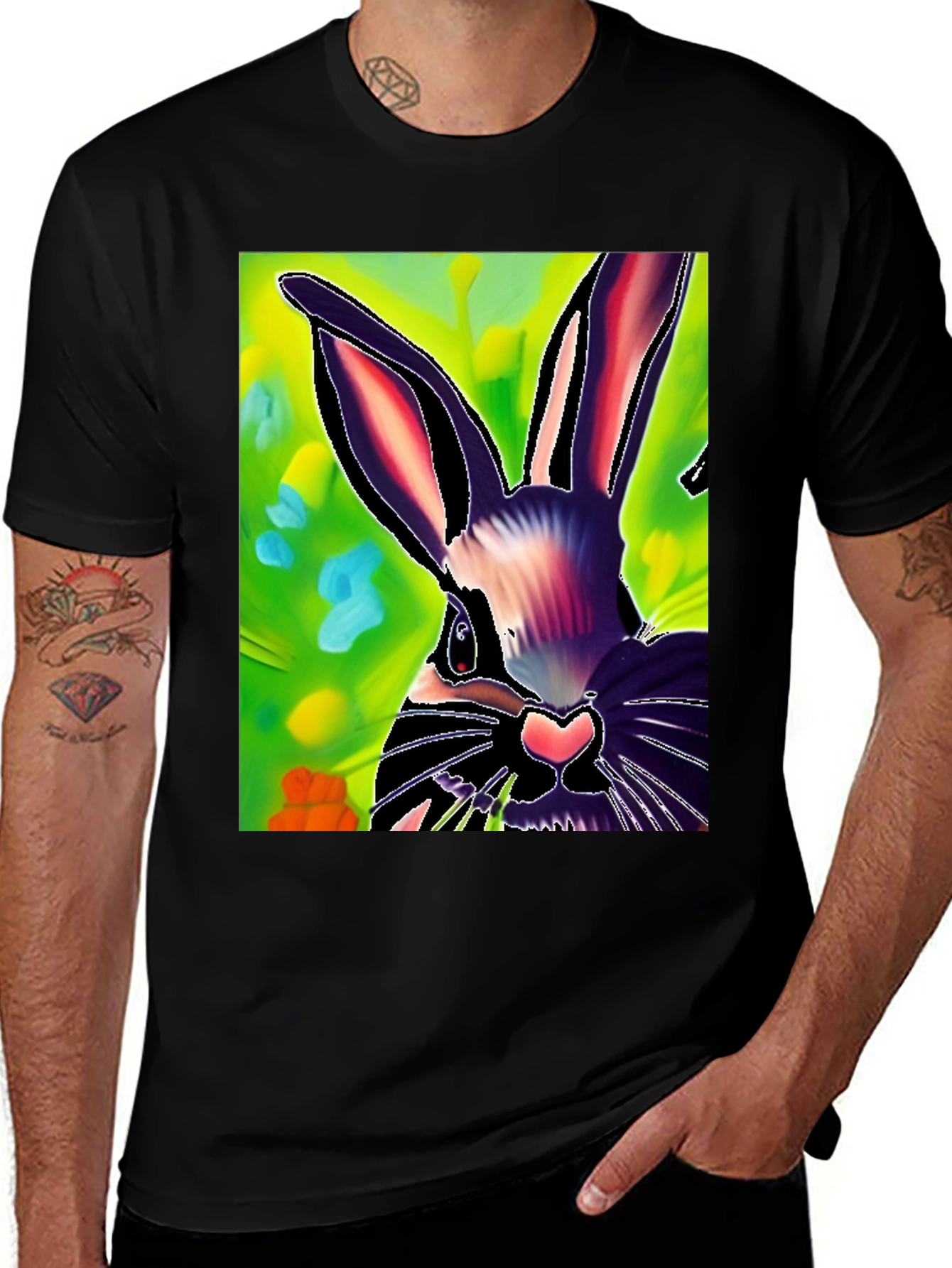 Variant 26 of Abstract Bunny Graphic Tee