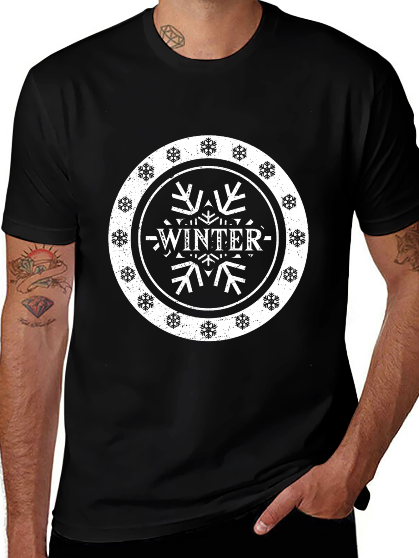 Variant 7 of Winter Snowflake Graphic T-Shirt