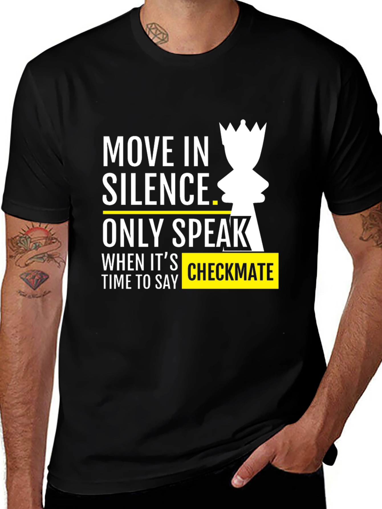 Variant 15 of Move in Silence Chess Graphic Tee