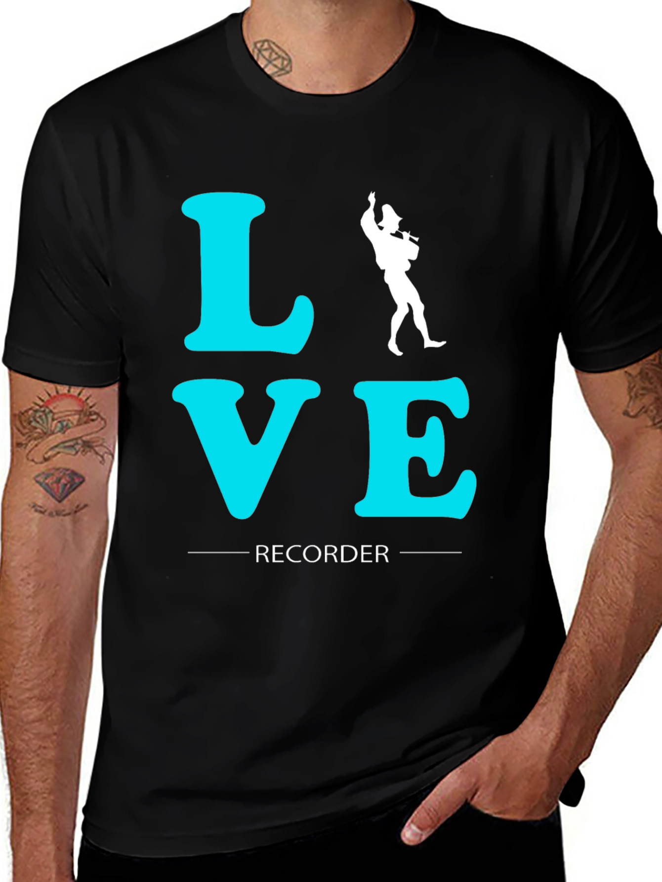Variant 24 of Love Recorder T-Shirt - Music Lover Tee