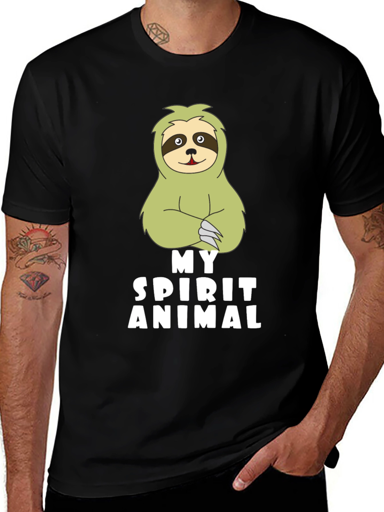 Variant 21 of My Spirit Animal Sloth Tee - Funny Cute Graphic T-Shirt