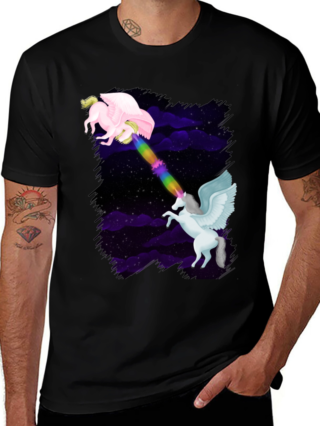 Variant 11 of Unicorn Rainbow Beam Graphic Tee