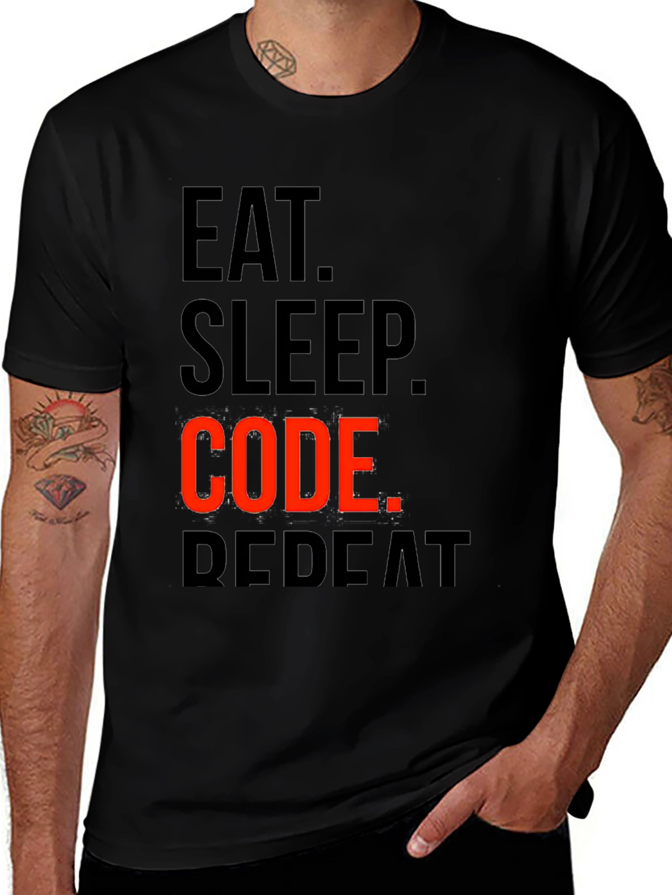 Variant 11 of Eat Sleep Code Repeat T-Shirt - Programmer Humor