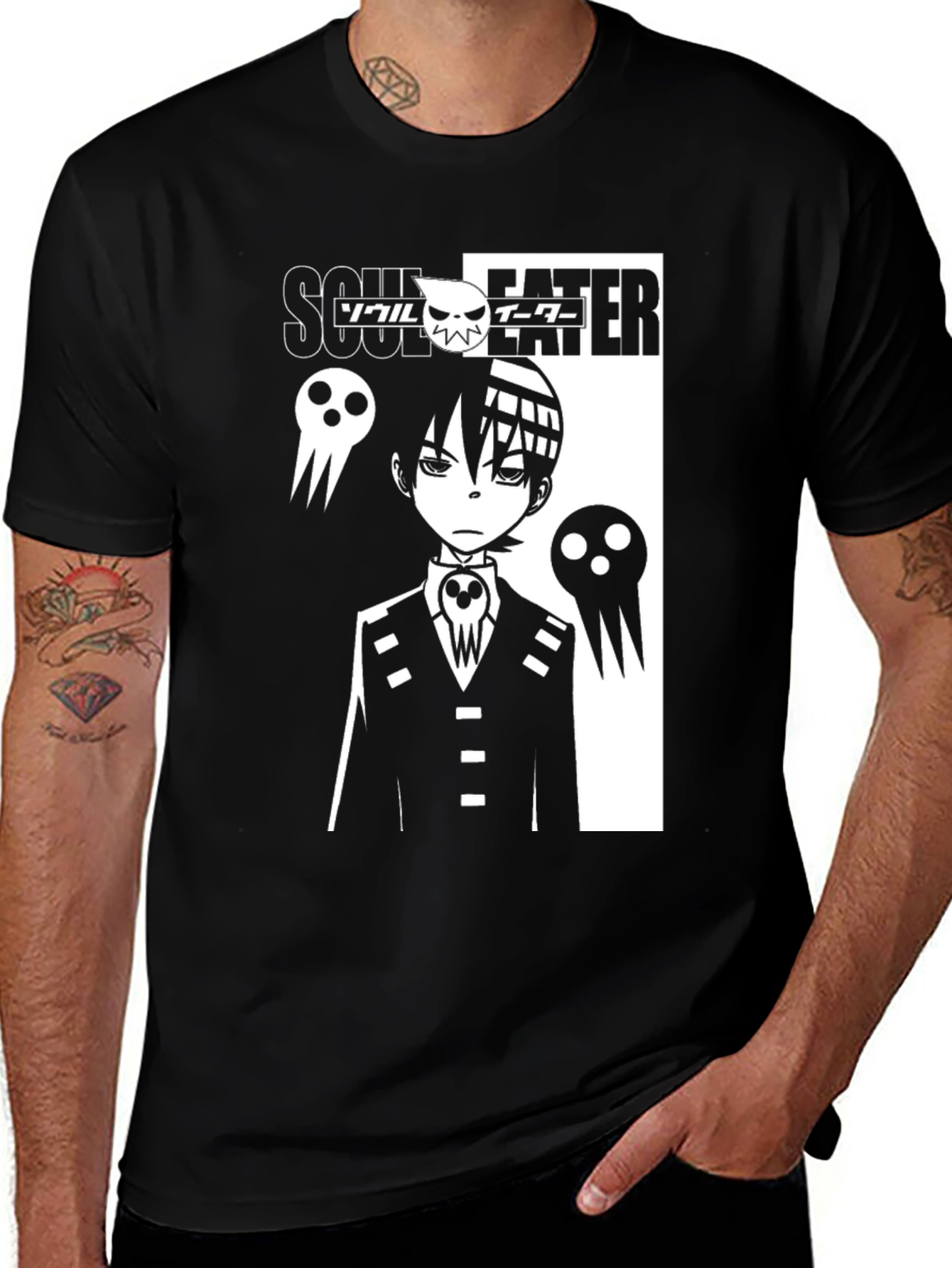 Soul Eater Graphic Tee - Black Anime T-Shirt