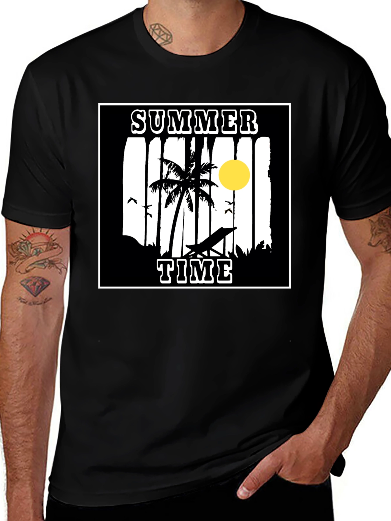 Variant 26 of Summer Time Graphic Tee - Black