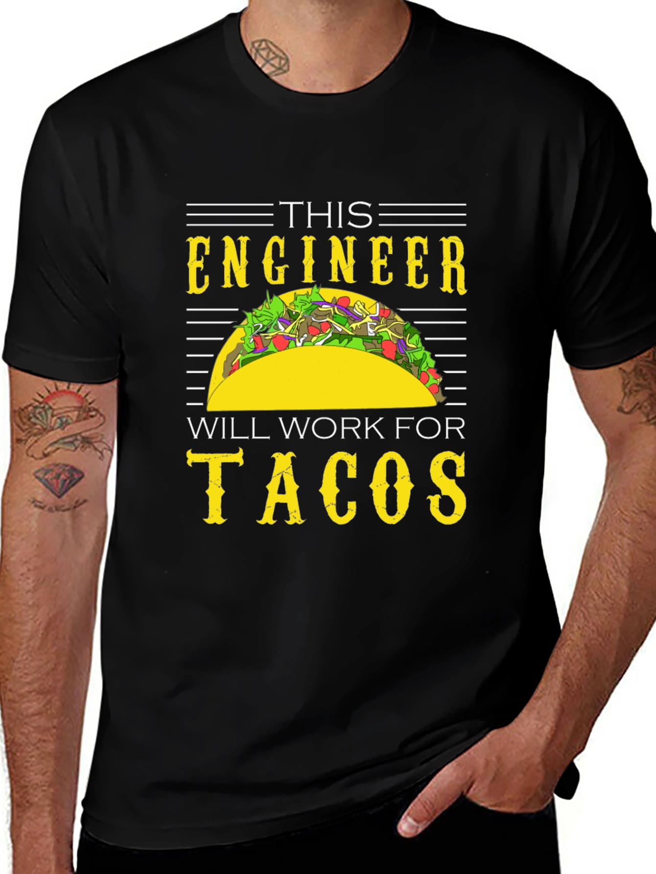 Variant 30 of Engineer Will Work For Tacos Funny T-Shirt