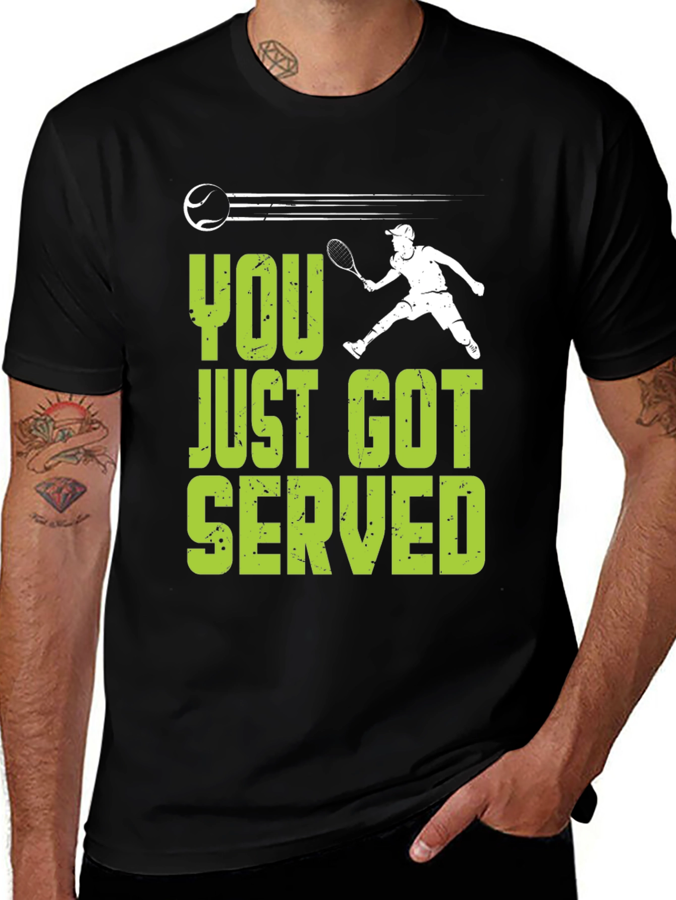Variant 15 of You Just Got Served T-Shirt Tennis Graphic Tee