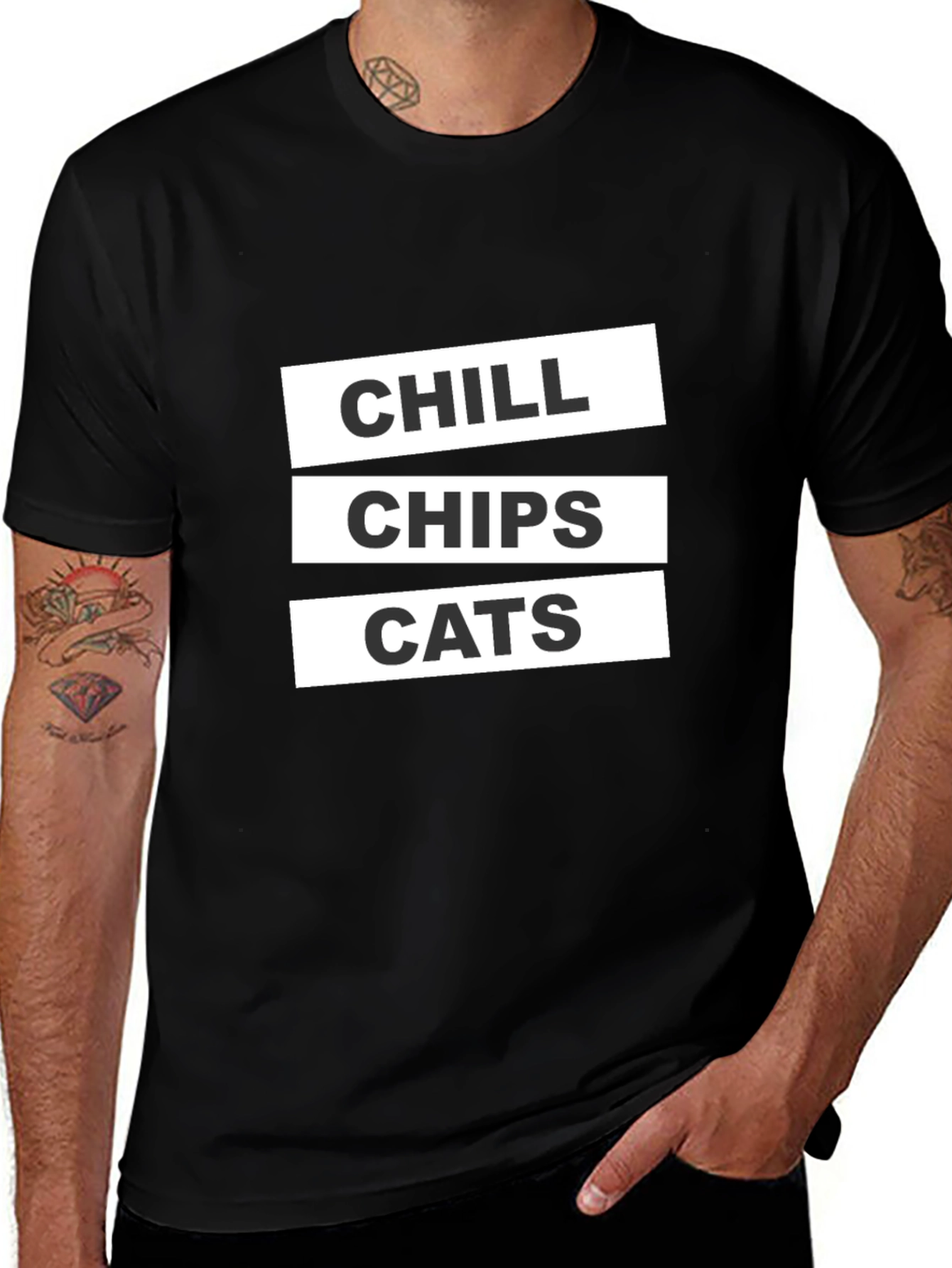 Variant 10 of Chill Chips Cats Graphic Tee