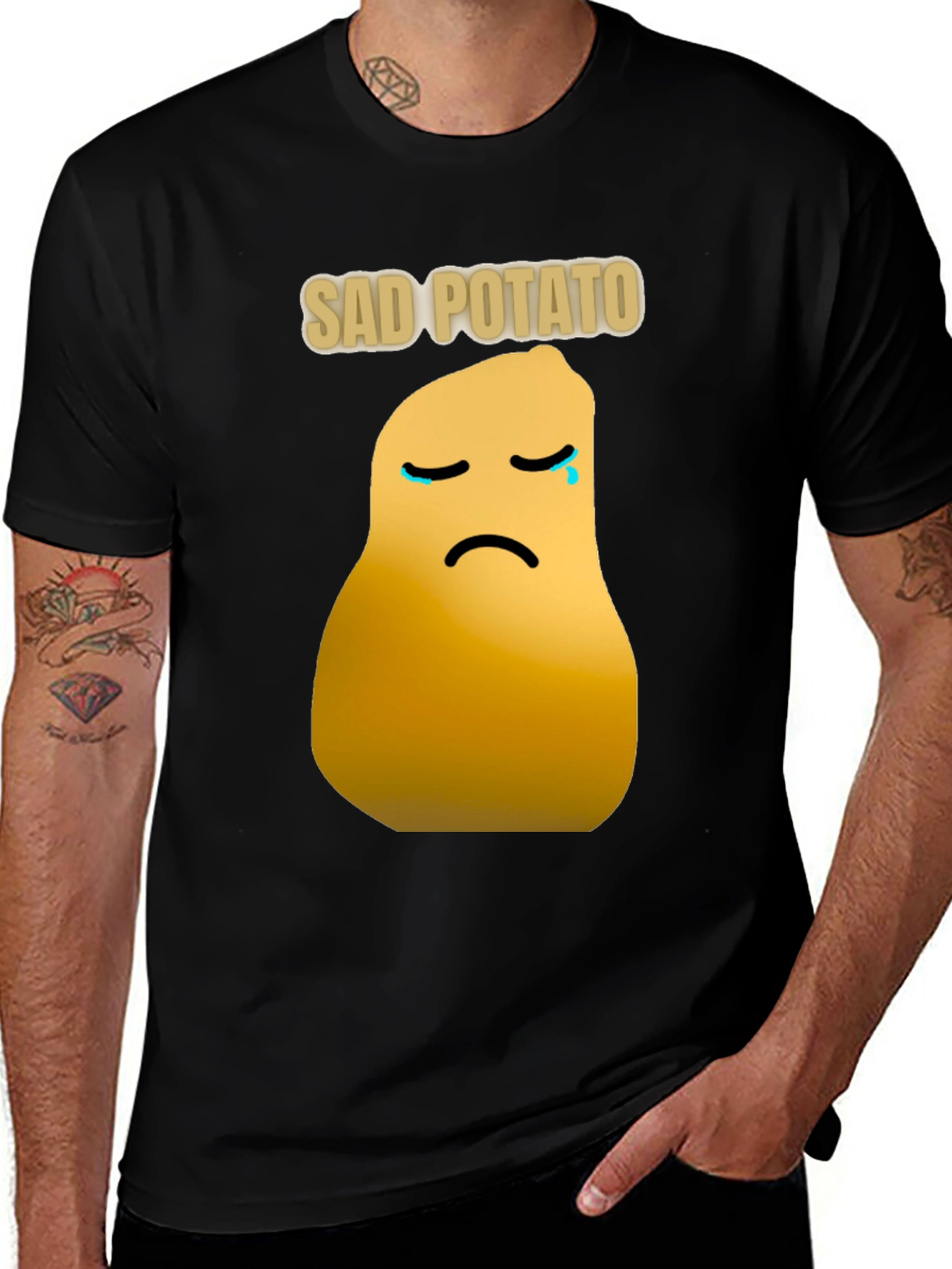 Variant 2 of Sad Potato Graphic T-Shirt - Unisex Cotton Tee