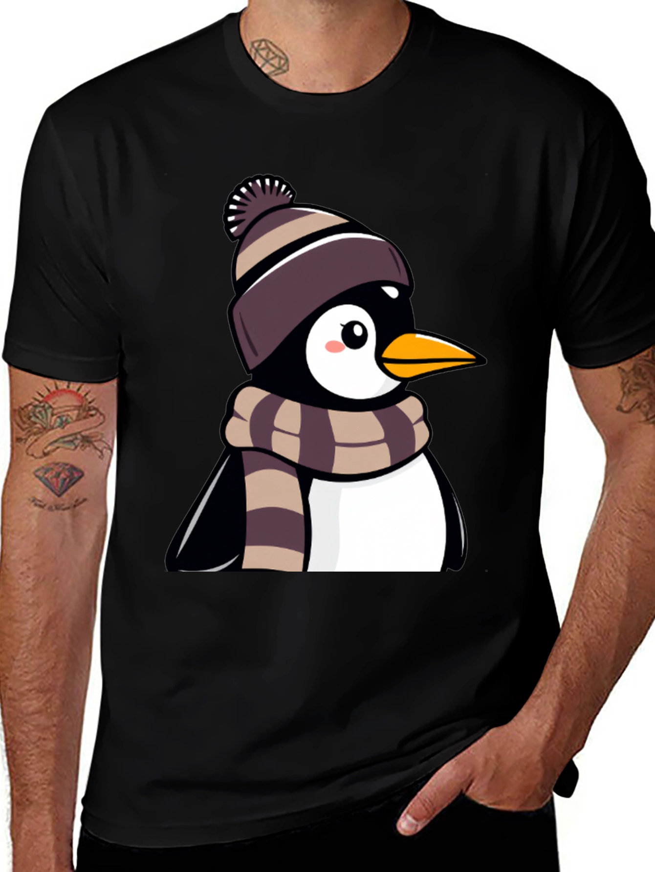 Variant 19 of Cute Penguin with Hat & Scarf T-Shirt