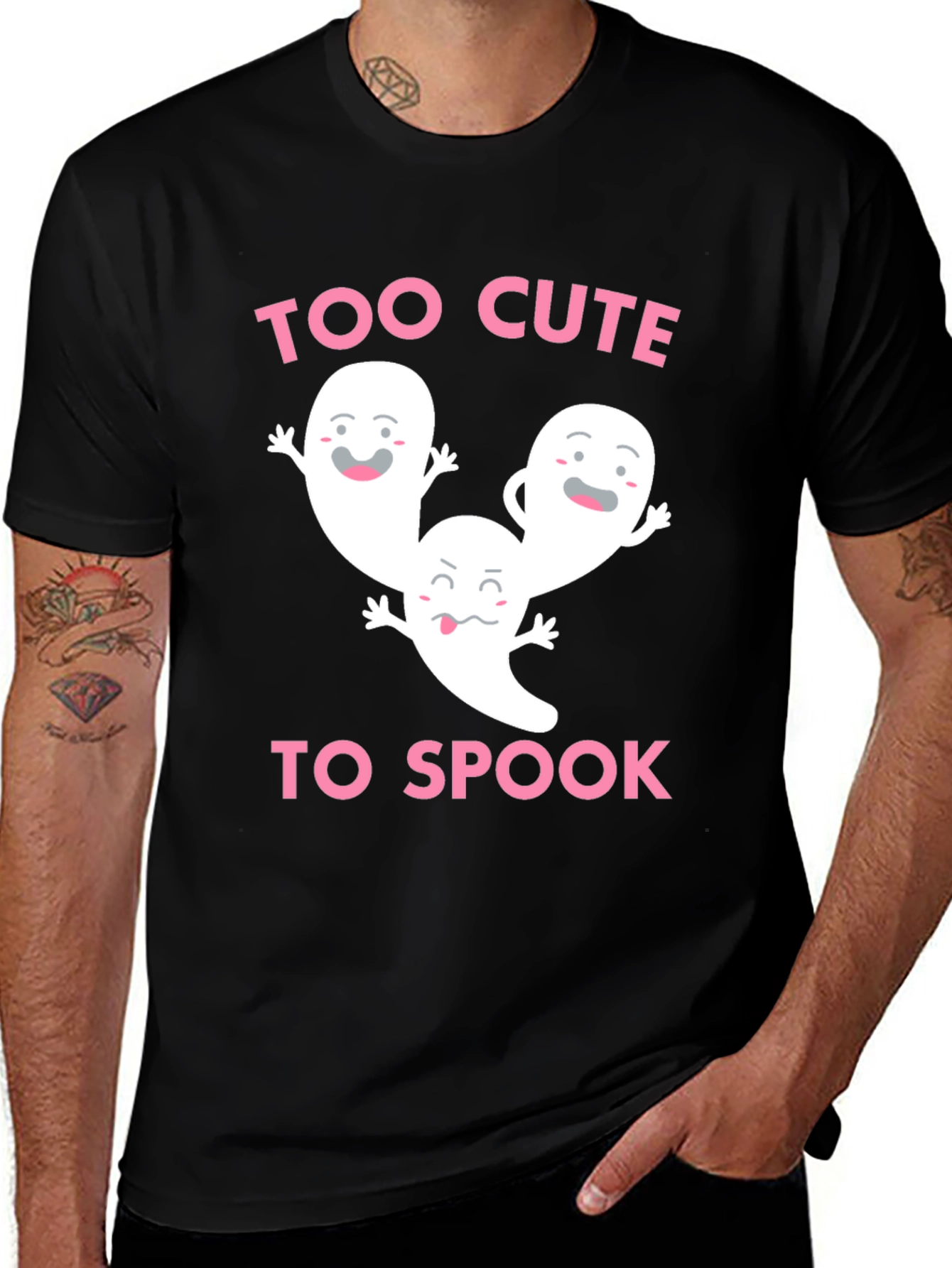 Variant 5 of Too Cute to Spook Halloween Ghost T-Shirt