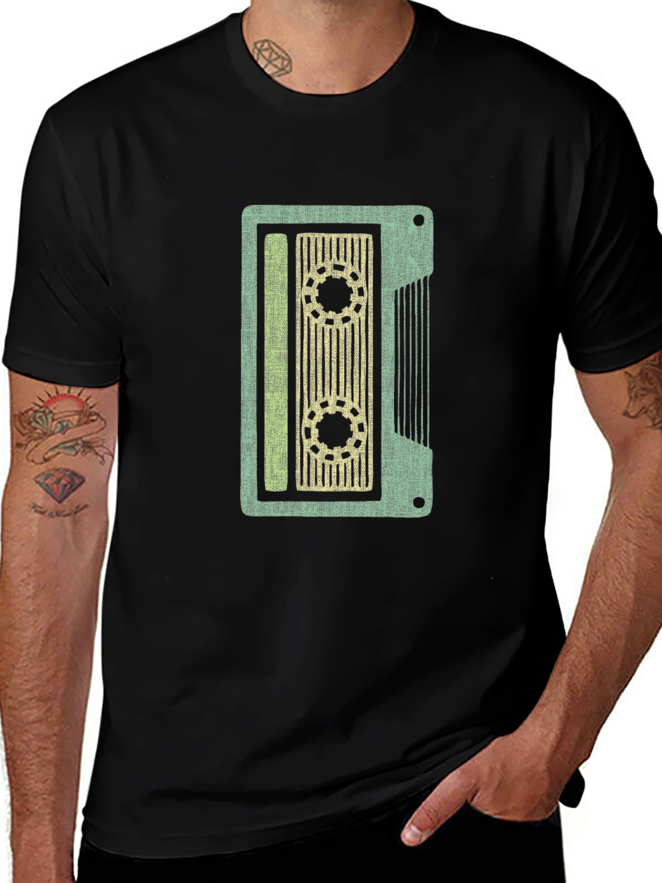 Variant 7 of Retro Cassette Tape Graphic T-Shirt - Classic Style