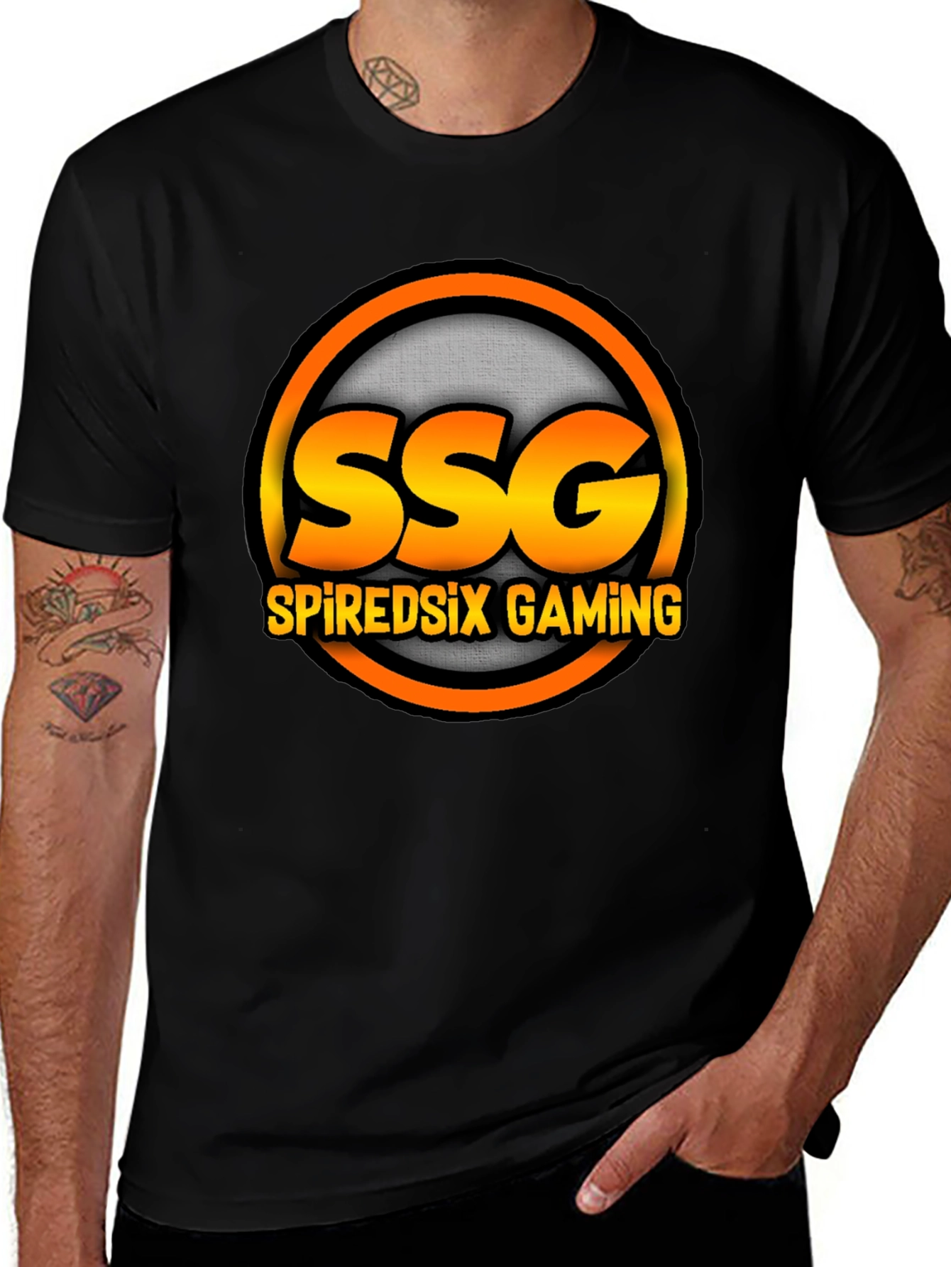 SSG SpiredSix Gaming Black T-Shirt