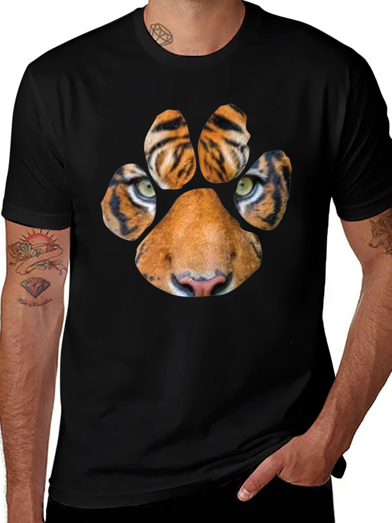 Variant 26 of Tiger Paw Print Graphic Tee