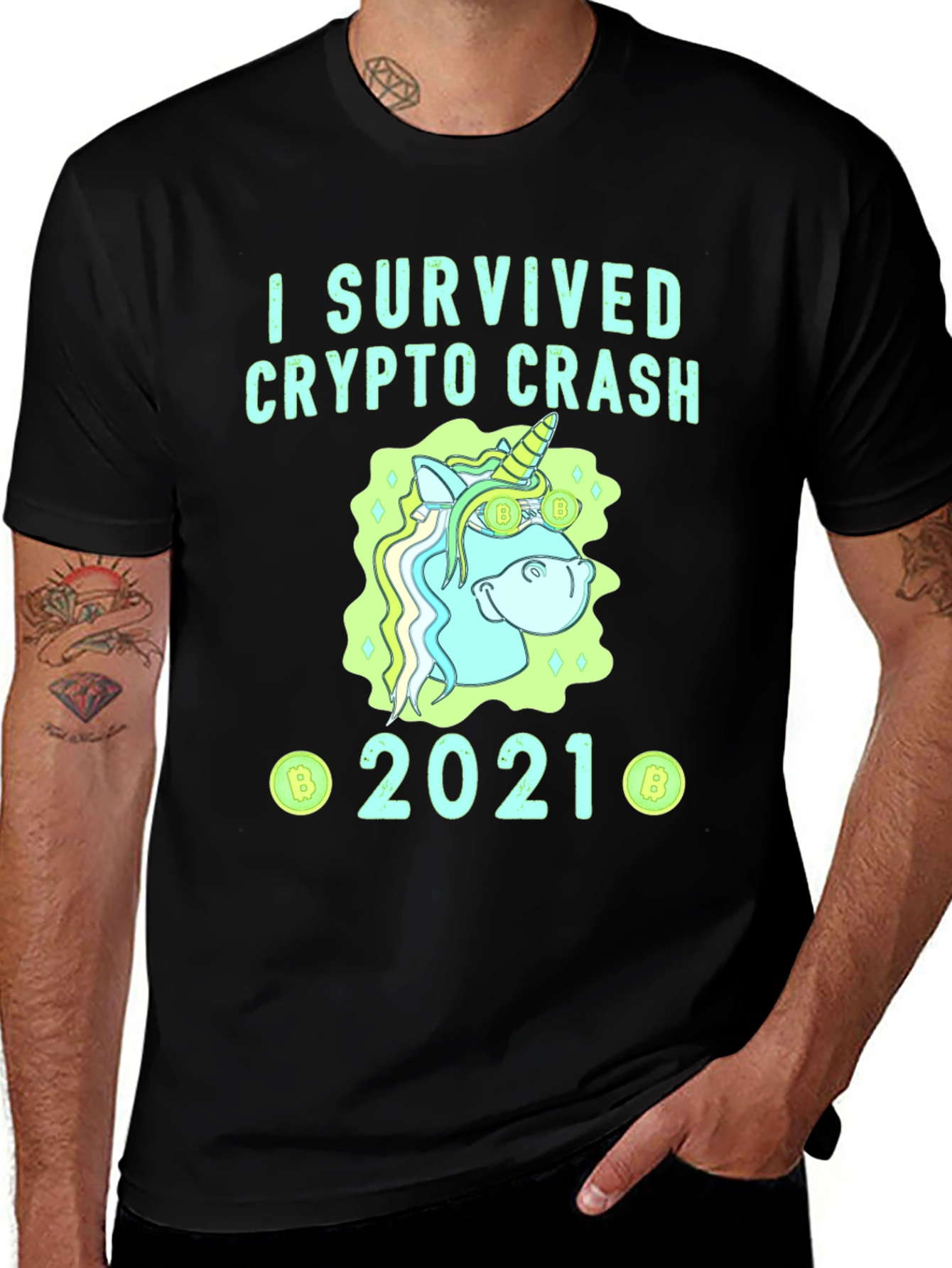 Variant 12 of I Survived Crypto Crash 2021 T-Shirt