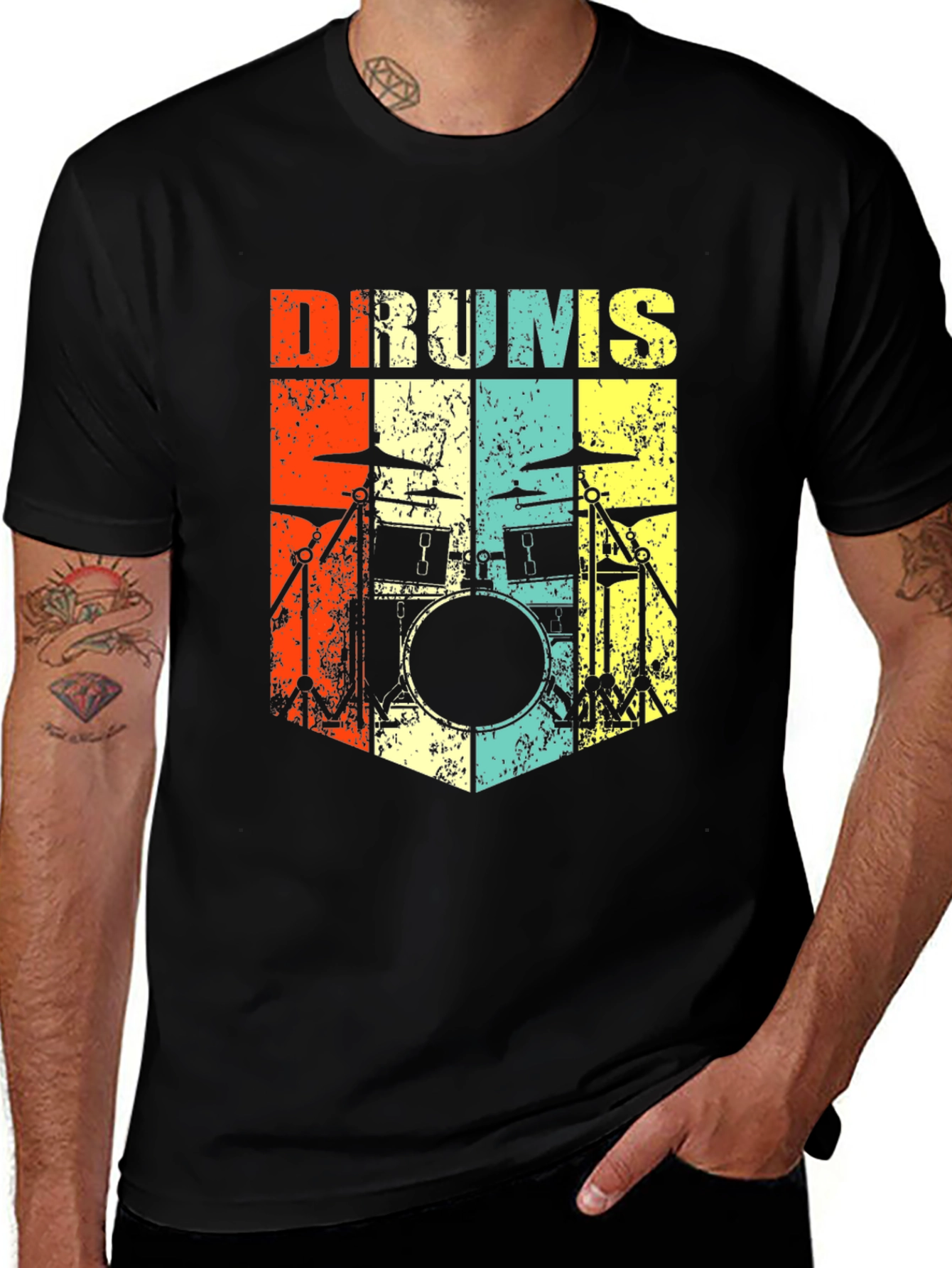 Variant 8 of Vintage Drums T-Shirt - Retro Drummer Tee