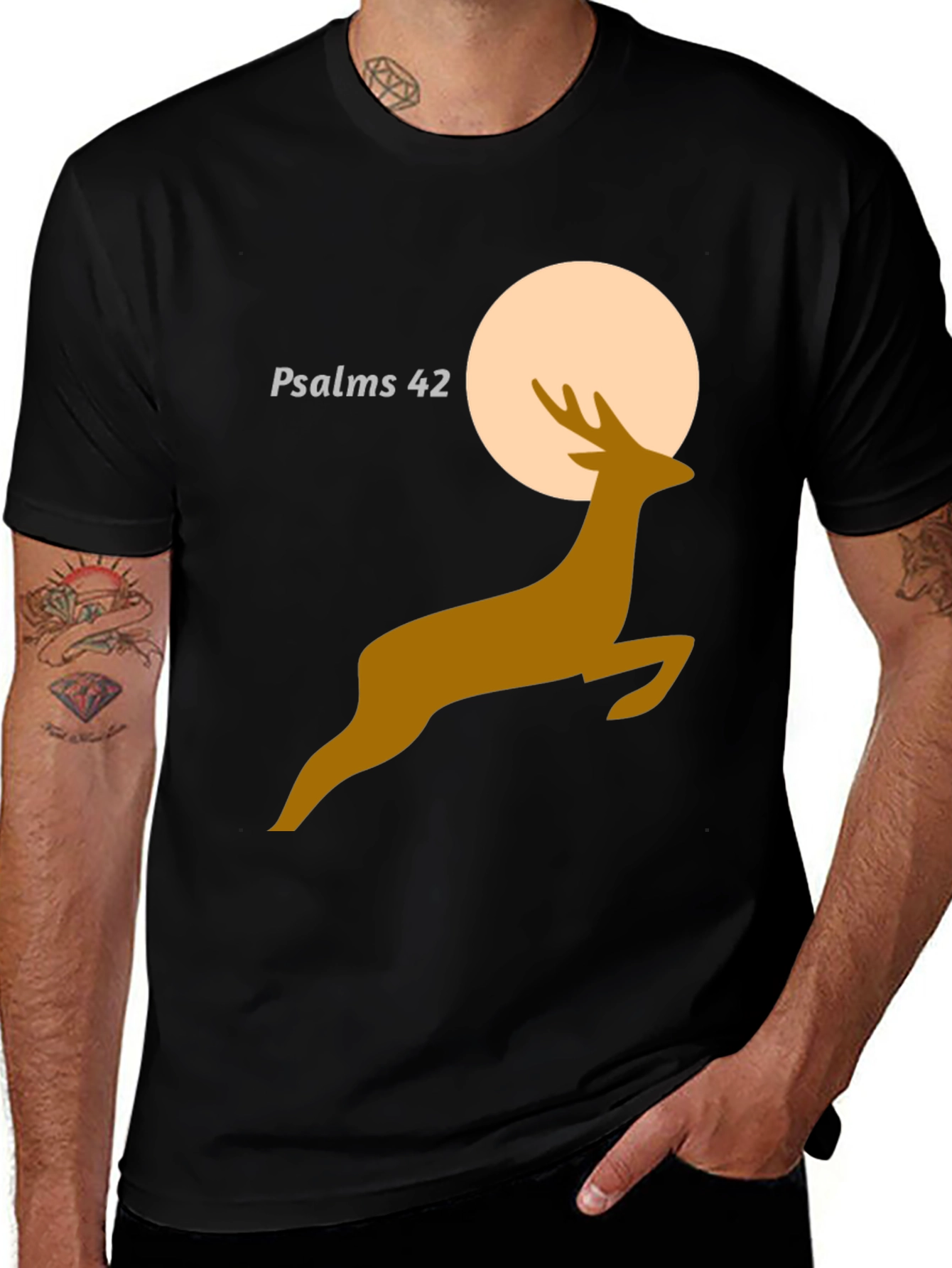 Variant 18 of Psalms 42 Deer Graphic T-Shirt