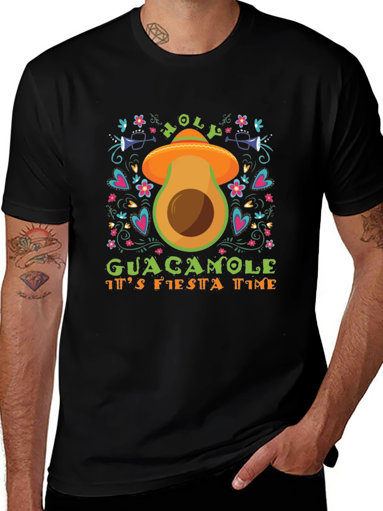 Variant 16 of Fiesta Time Guacamole Avocado T-Shirt - Fun Cinco de Mayo Tee