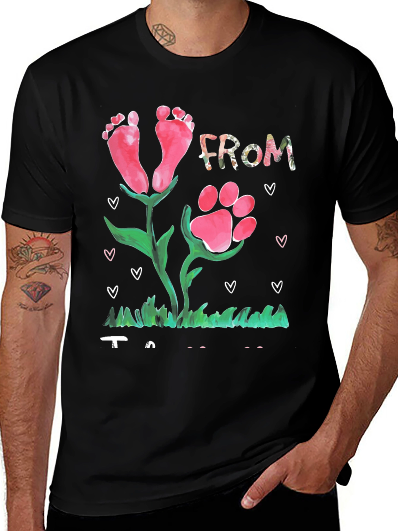Foot & Paw Print T-Shirt - From Mommy's Flower Patch