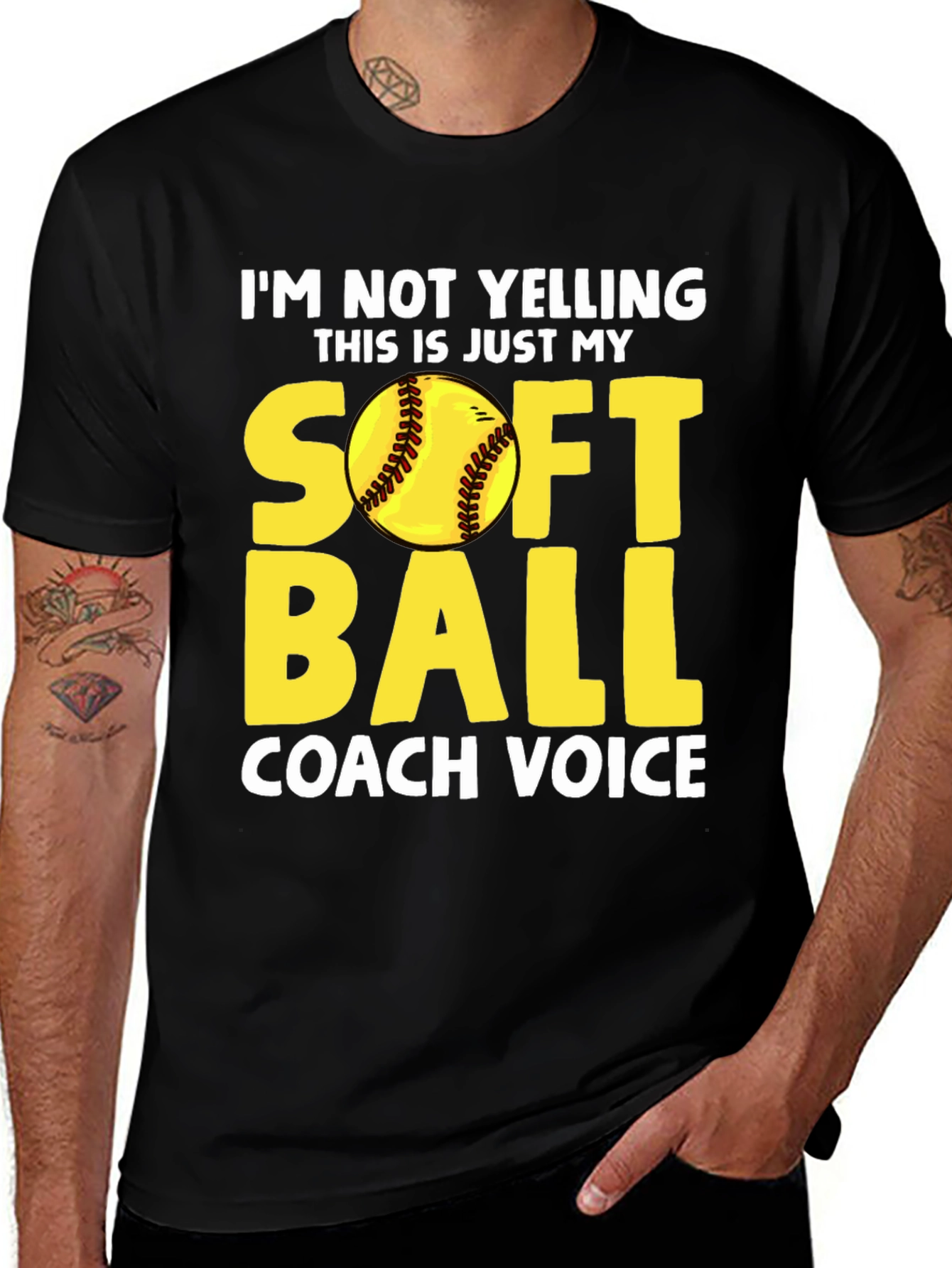 Softball Coach Voice Graphic T-Shirt