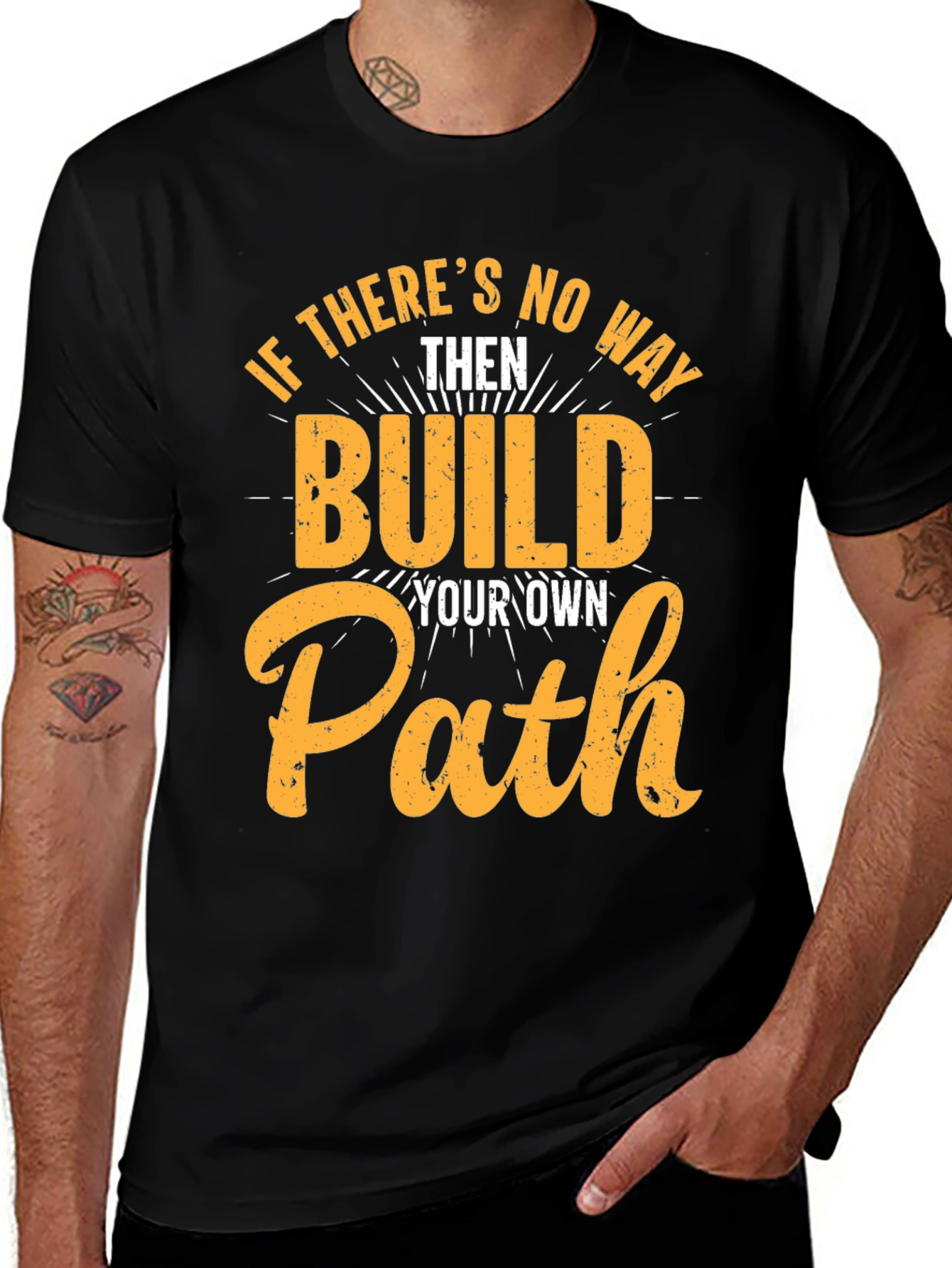 Black Build Your Own Path Graphic Tee main image