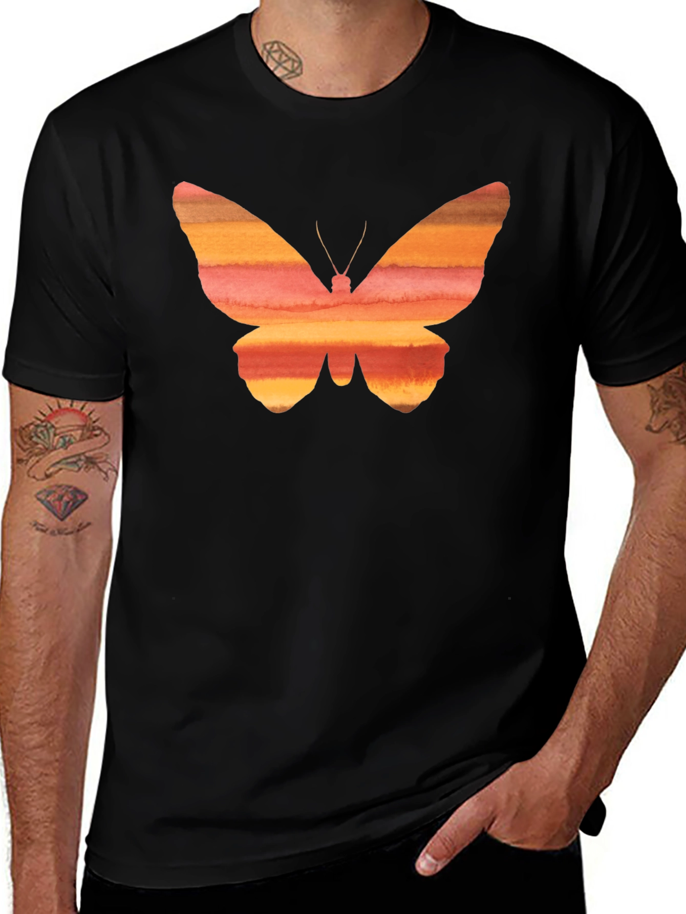 Variant 28 of Butterfly Sunset Graphic Tee