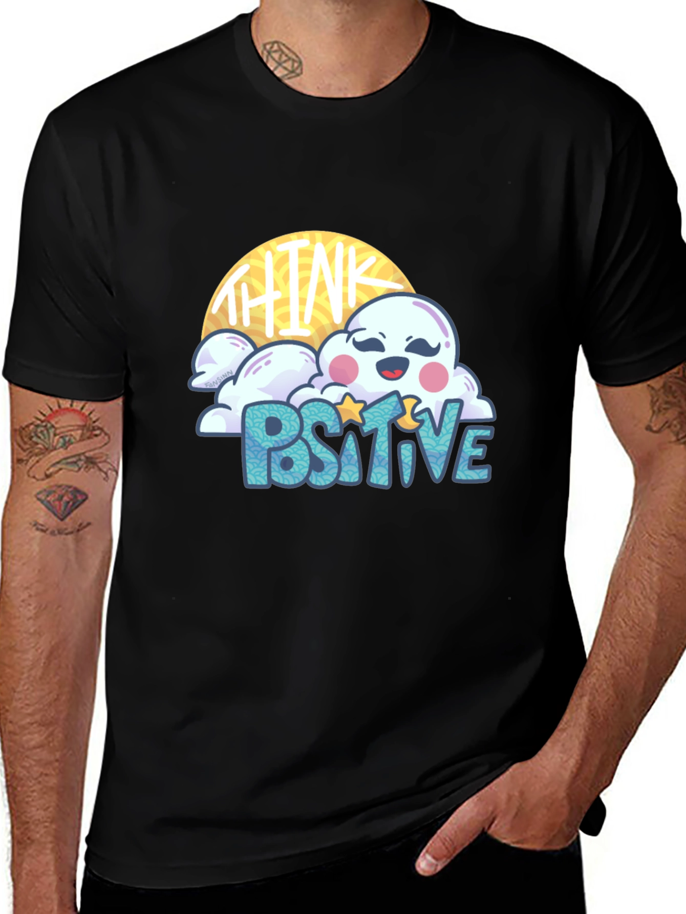 Variant 28 of Think Positive Graphic Tee