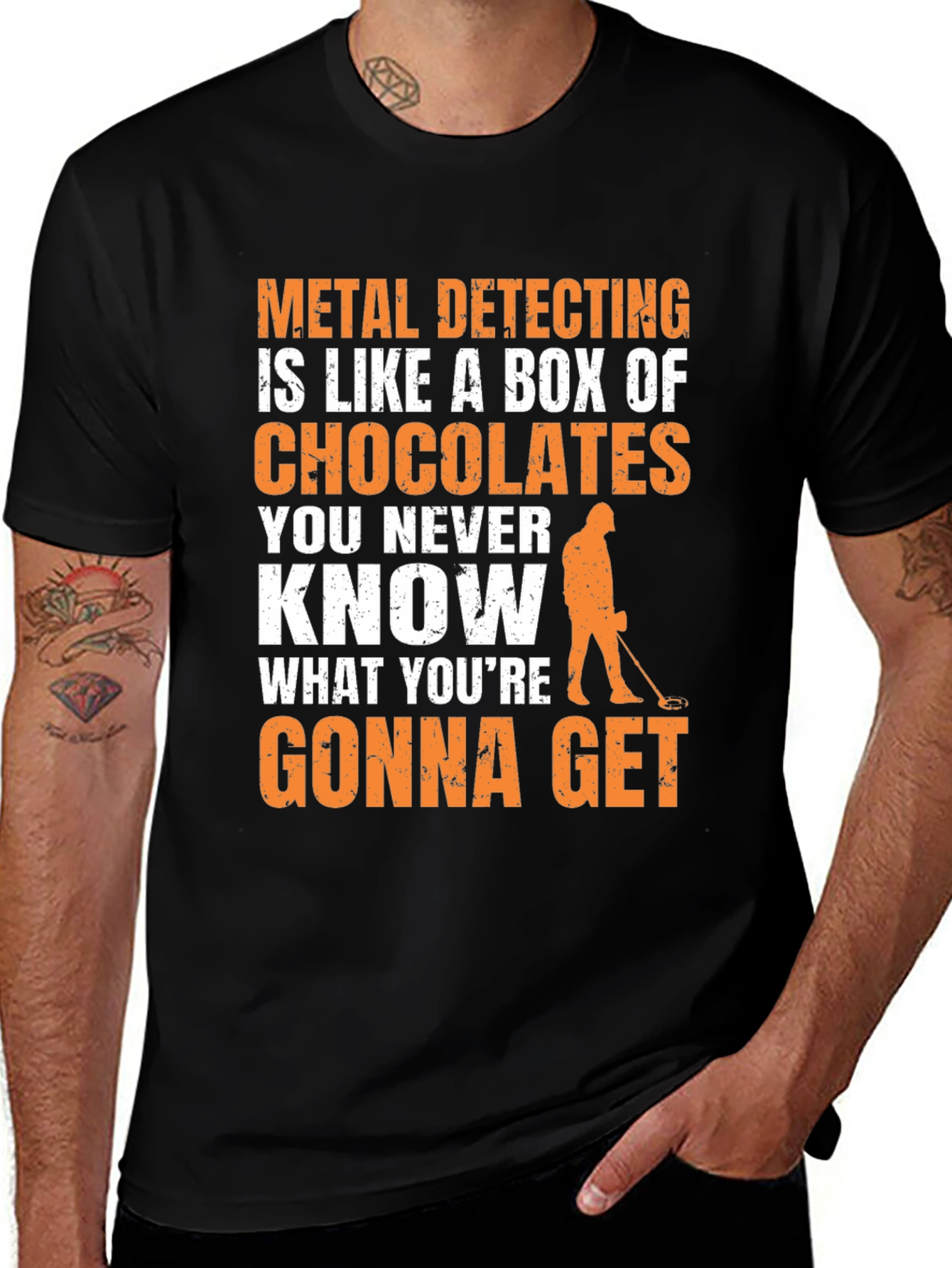 Variant 25 of Metal Detecting T-Shirt - "Like a Box of Chocolates"