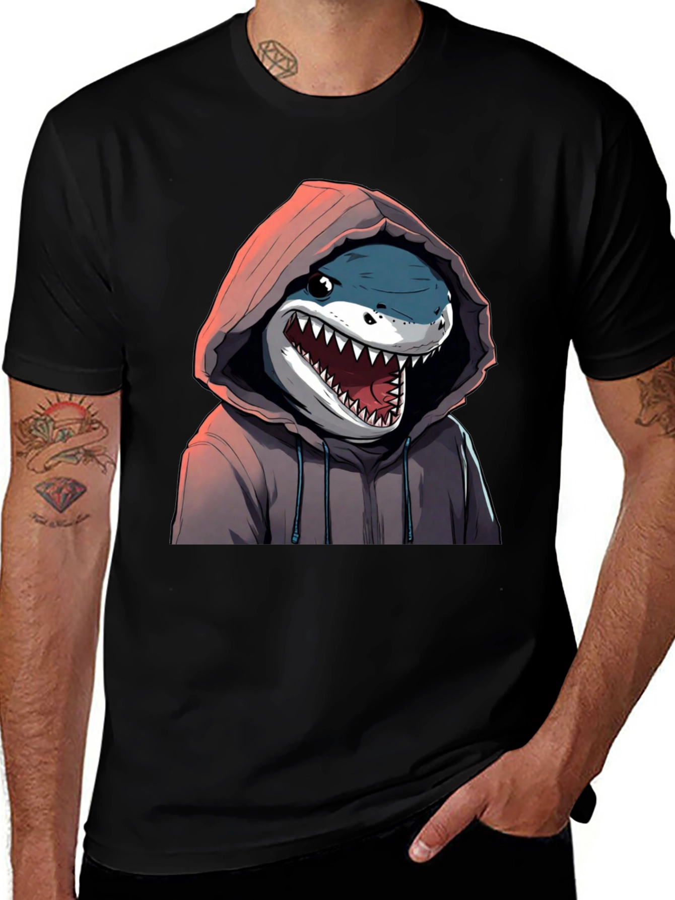 Variant 14 of Shark Hoodie Graphic T-Shirt - Unique Design
