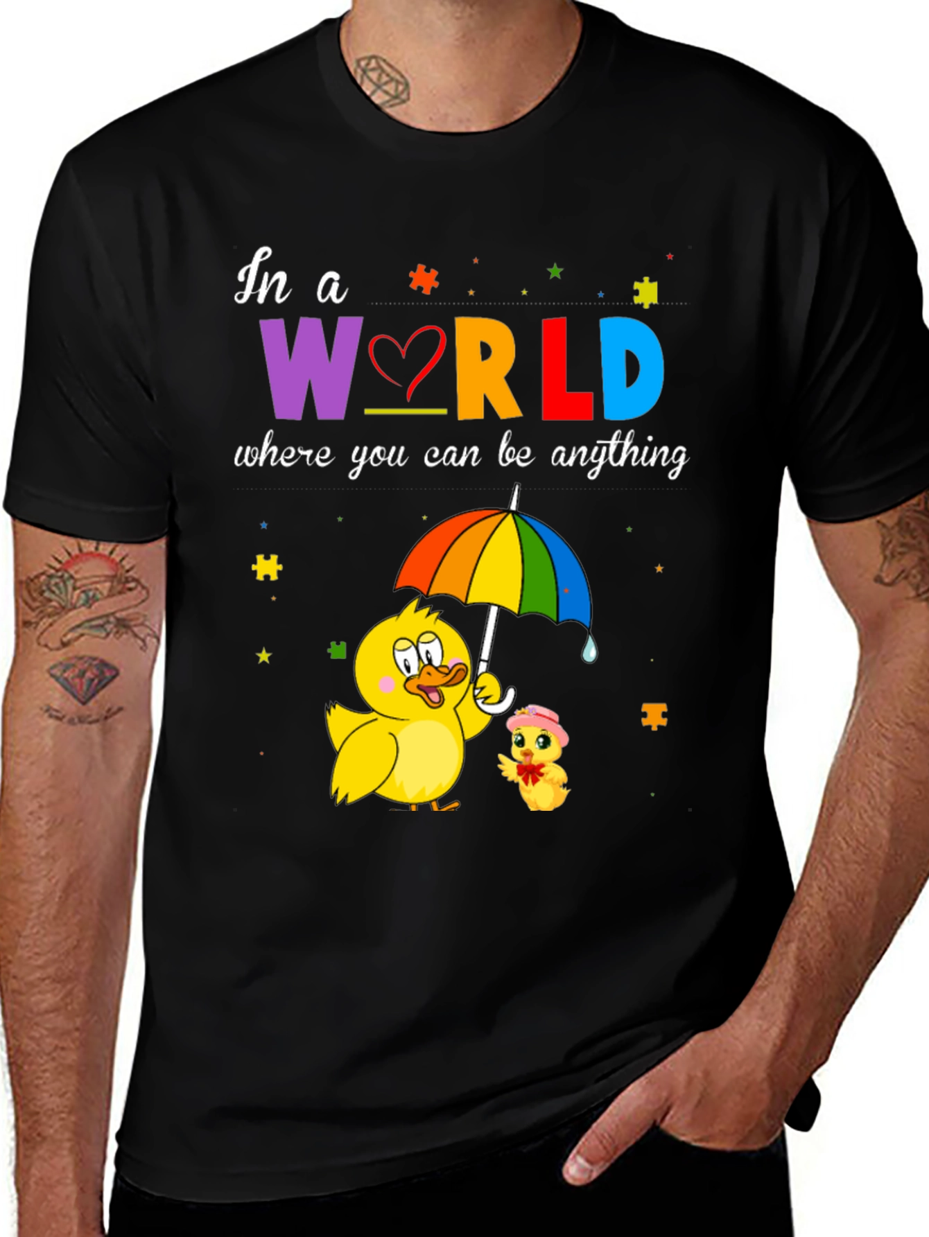 Variant 6 of In a World Be Anything Duck T-Shirt