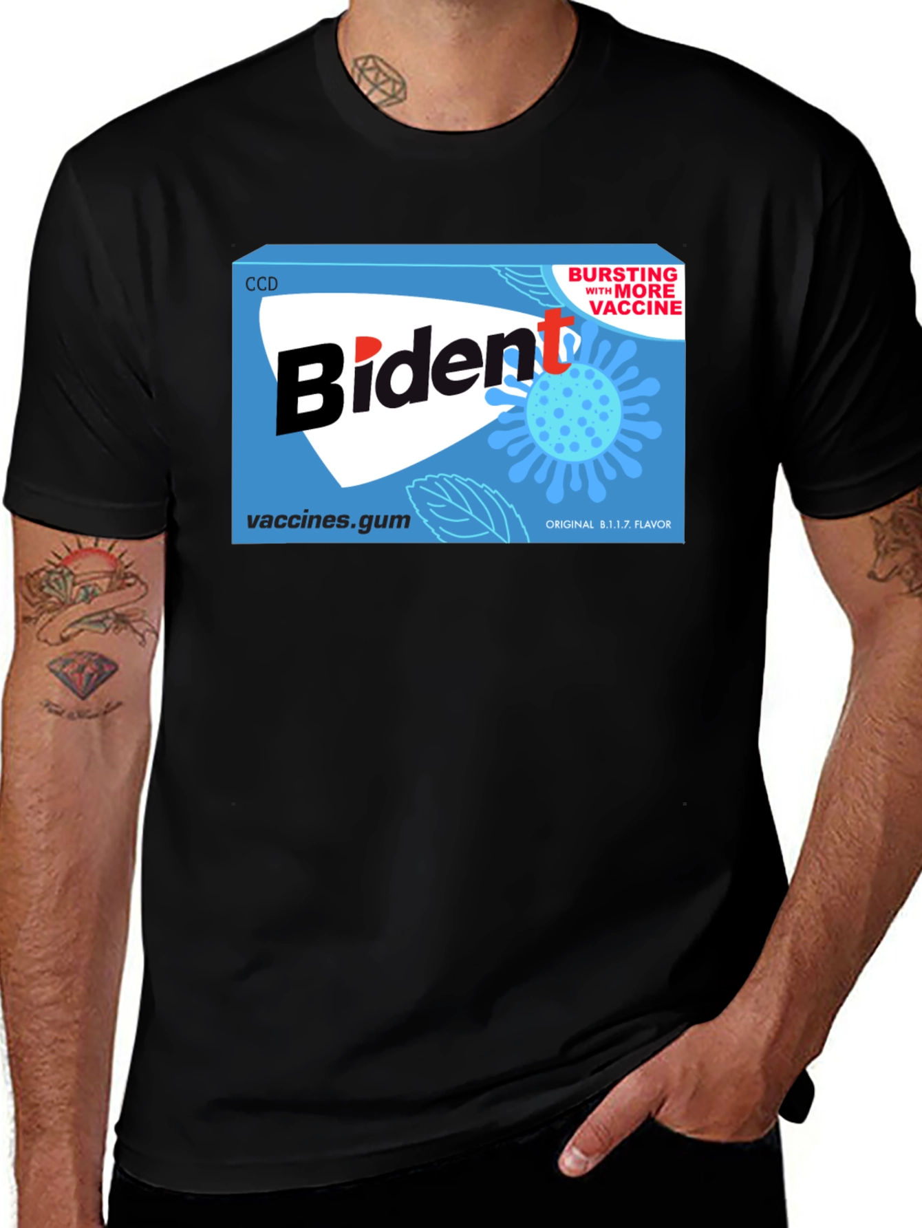 Variant 9 of Biden Gum T-Shirt - Political Satire Tee