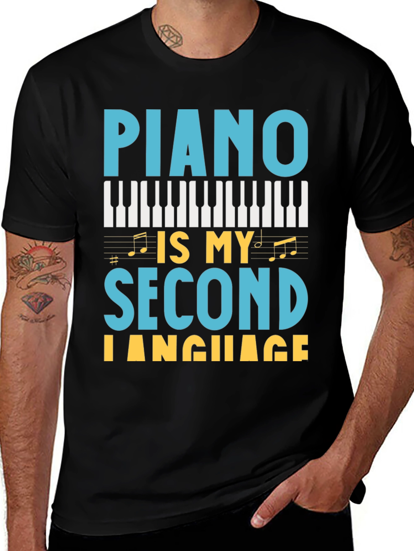 Variant 23 of Piano is My Second Language T-Shirt