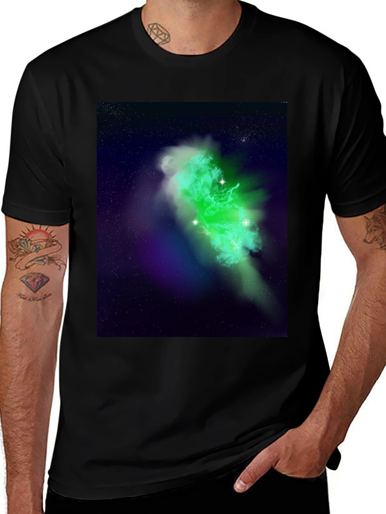 Variant 5 of Nebula Graphic Black T-Shirt