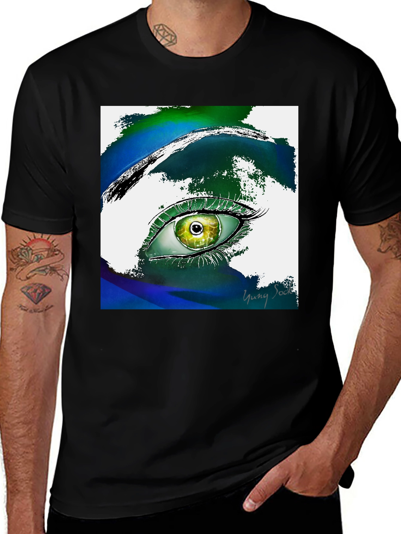 Variant 14 of Eye Art T-Shirt - Artistic Graphic Tee