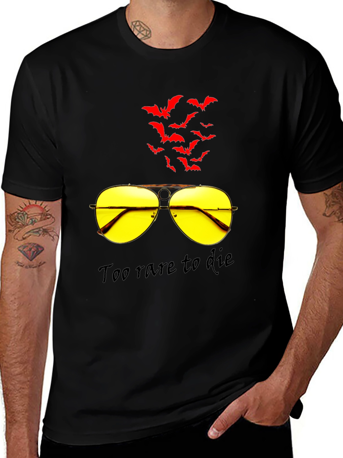 Variant 17 of Cool Aviator Sunglasses Tee - Too Rare To Die