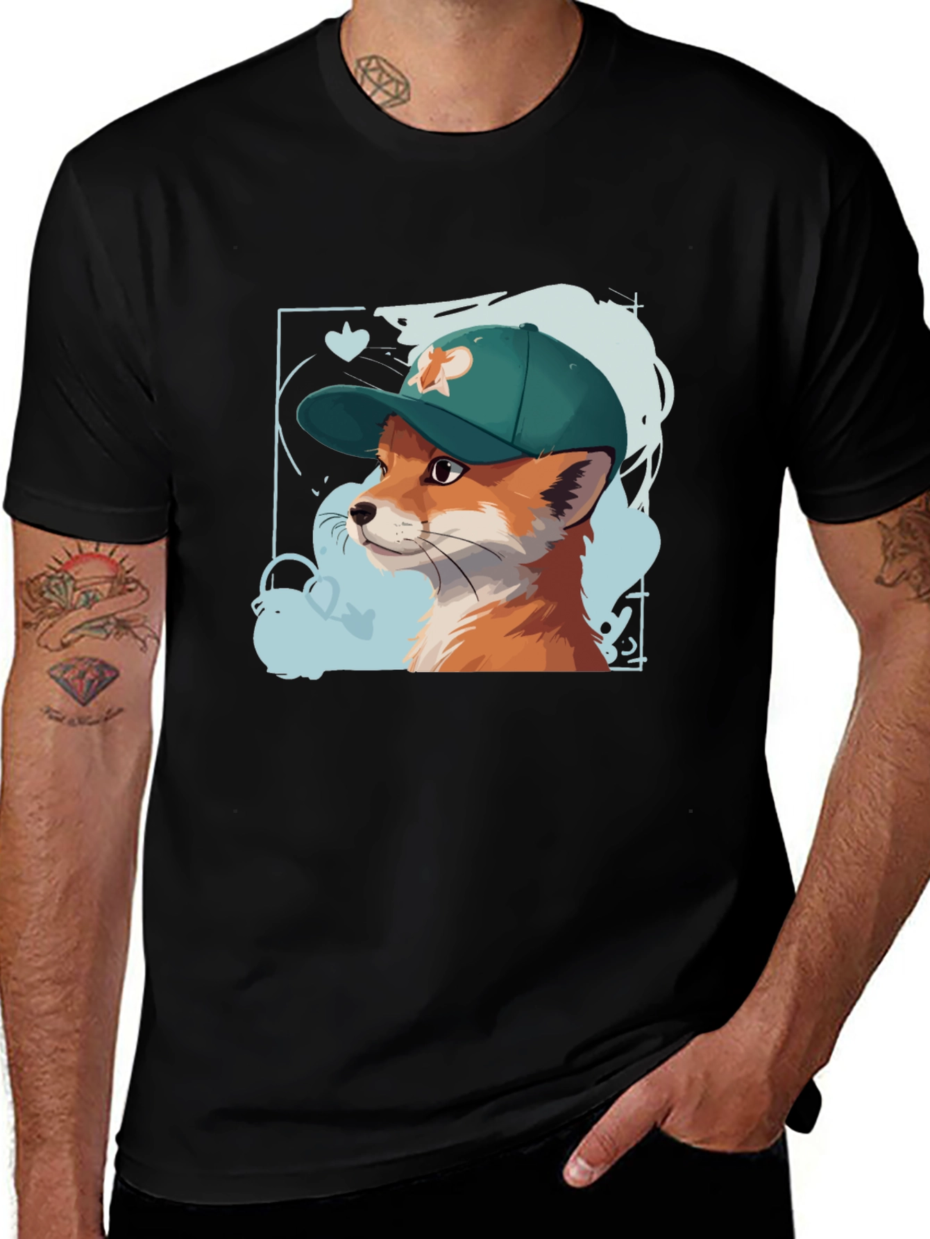 Variant 15 of Cool Fox Tee: Graphic Print Cotton T-Shirt