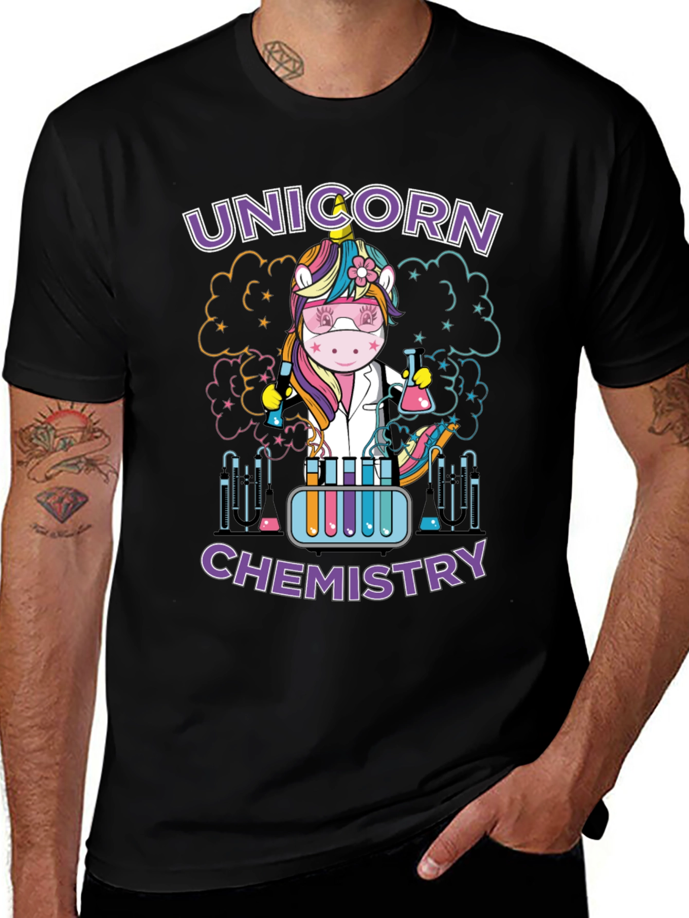 Variant 7 of Unicorn Chemistry T-Shirt, Fun Science Tee