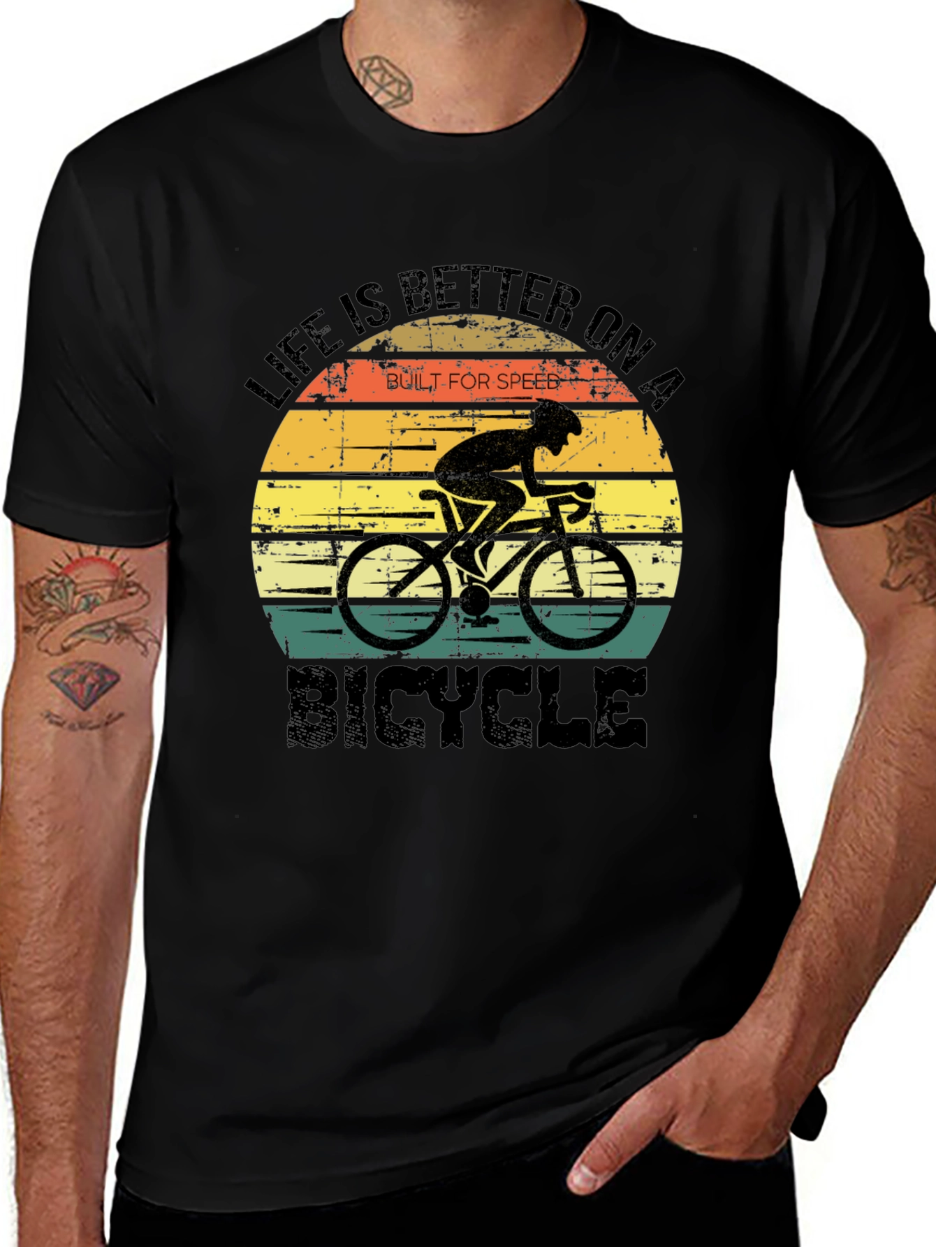 Variant 2 of Life is Better On a Bicycle T-Shirt